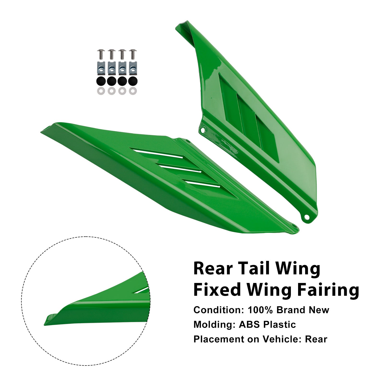 Kawasaki NINJA ZX-4R ZX-4RR 2023-2025 Rear Tail Wing Fixed Wing Fairing