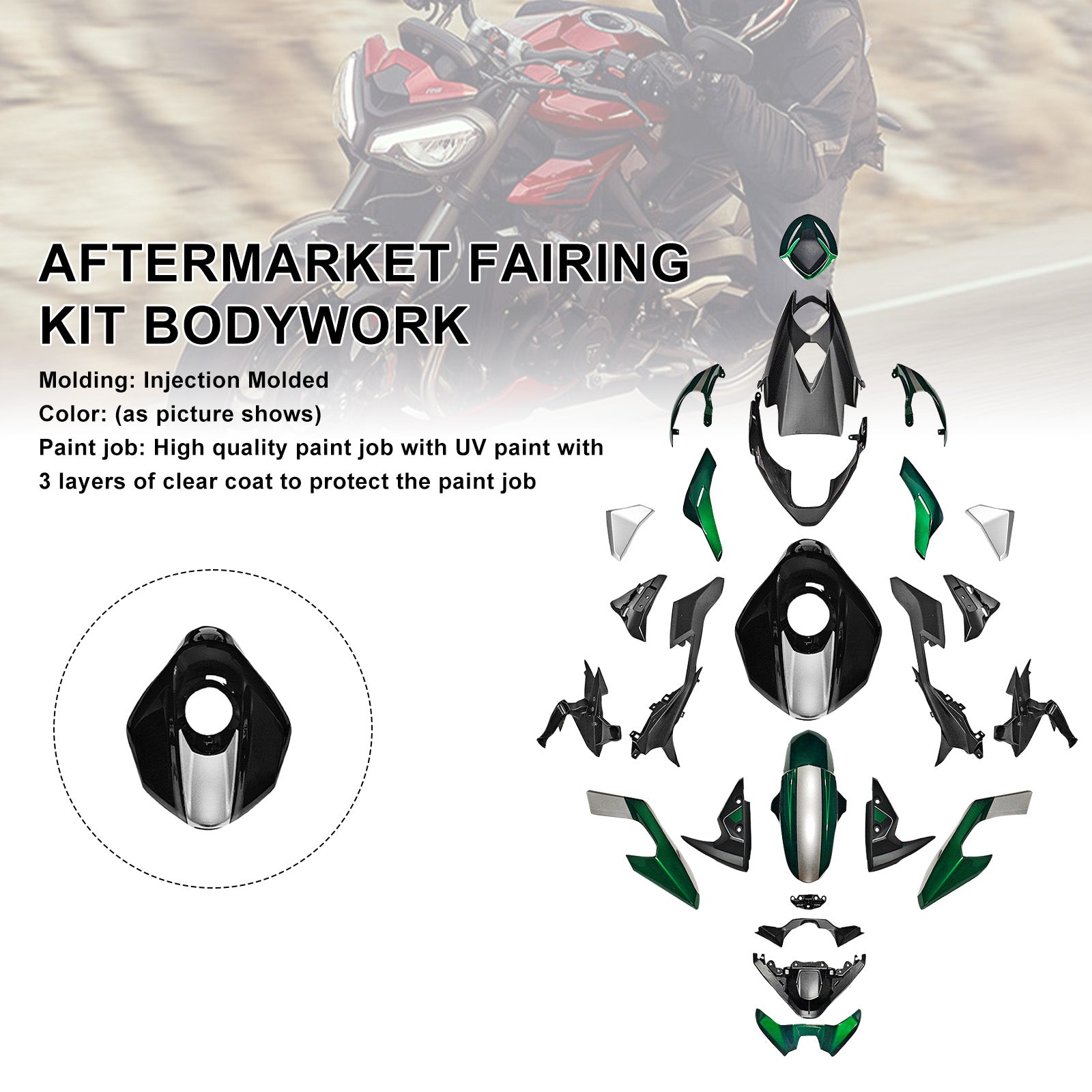 Amotopart 2023–2025 Triumph Street Triple 765 R/RS Verkleidungsset-Kollektion