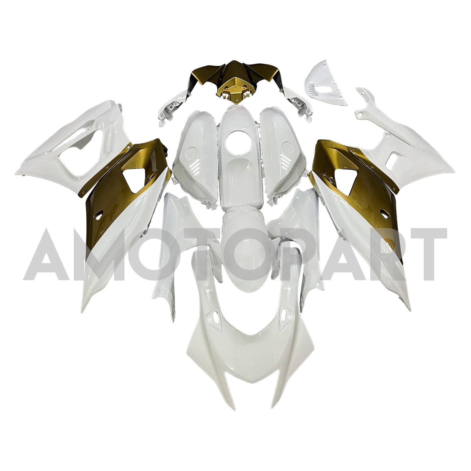Amotopart 2021-2025 Yamaha YZF-R7 White Brown Fairing Kit