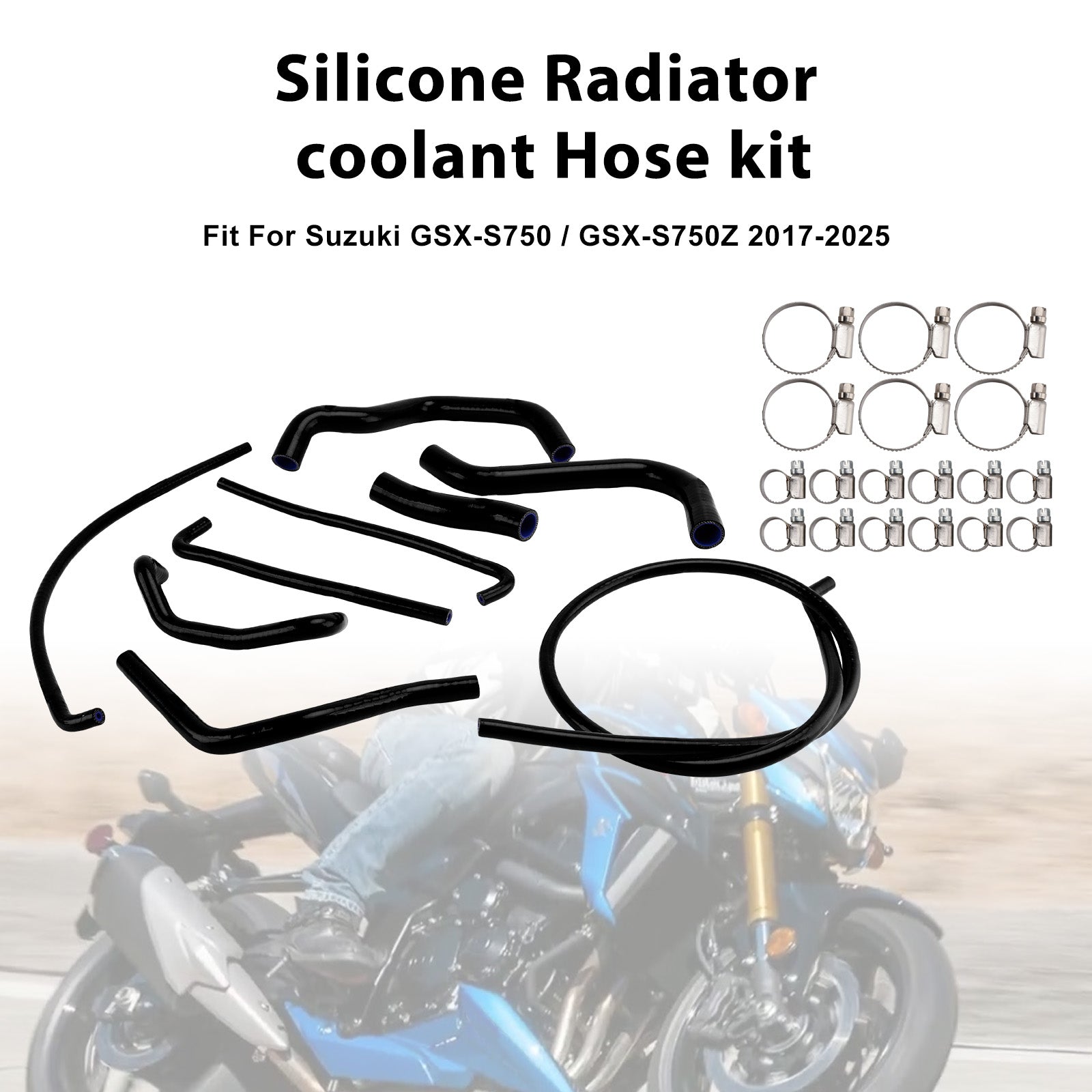 17-25 Suzuki GSX-S750 /Z 20 Silicone Radiator coolant Hose kit
