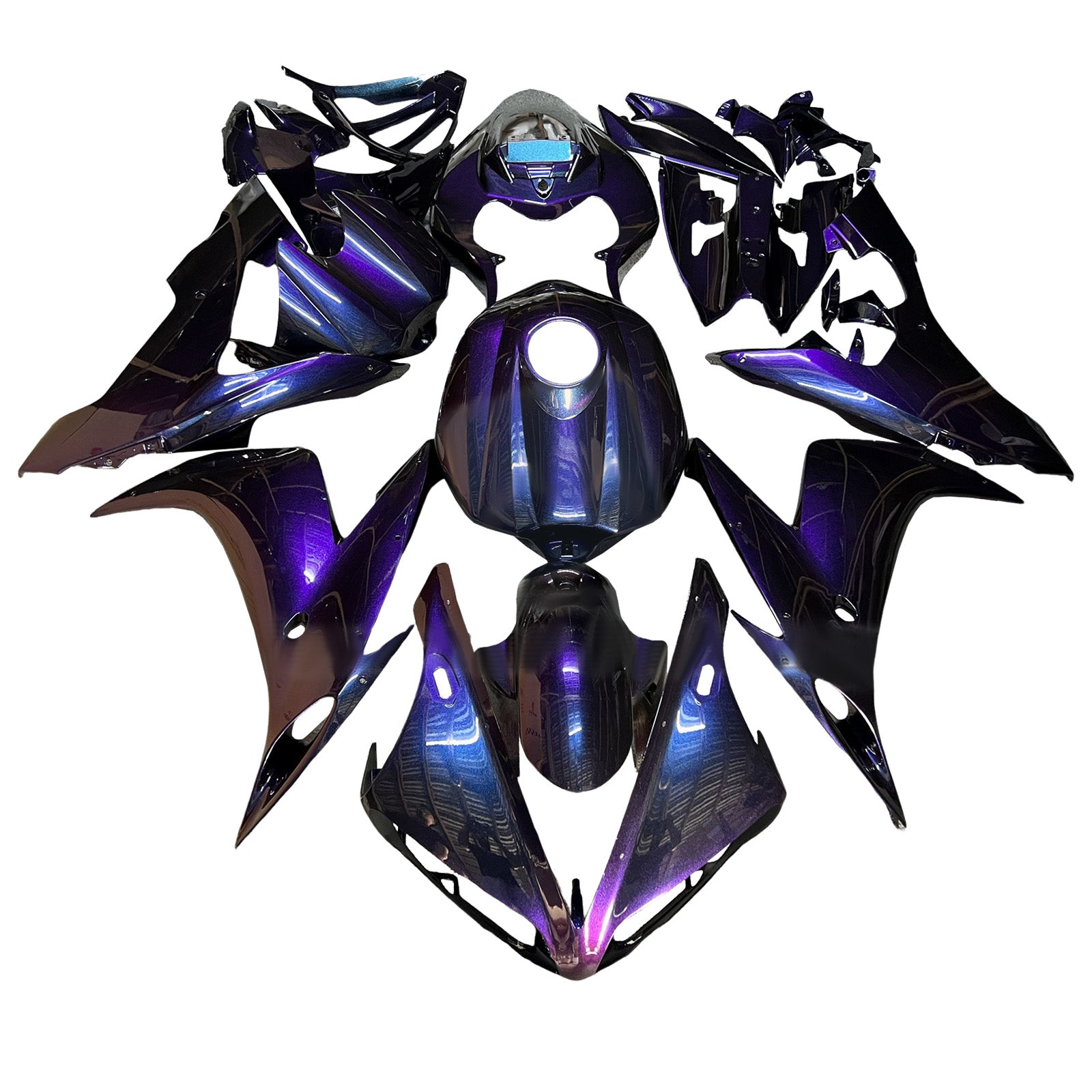 Amotopart 2004-2006 Yamaha YZF-R1 Gradient Blue Purple Fairing Kit