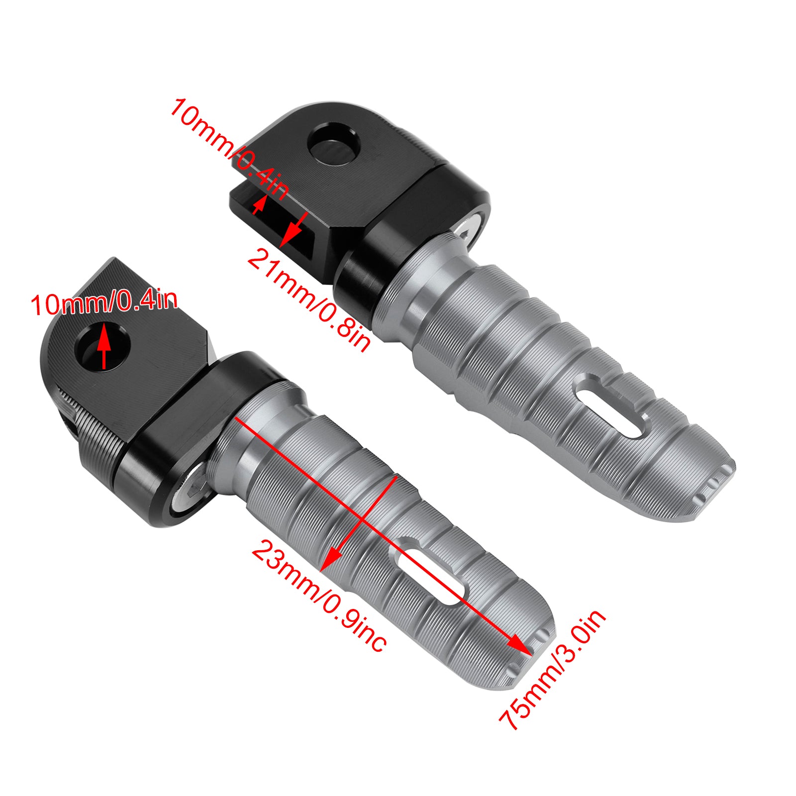 KAWASAKI ZX-4R ZX-4RR 24-25 NINJA 400 18-24 Front Footrests Foot Pegs