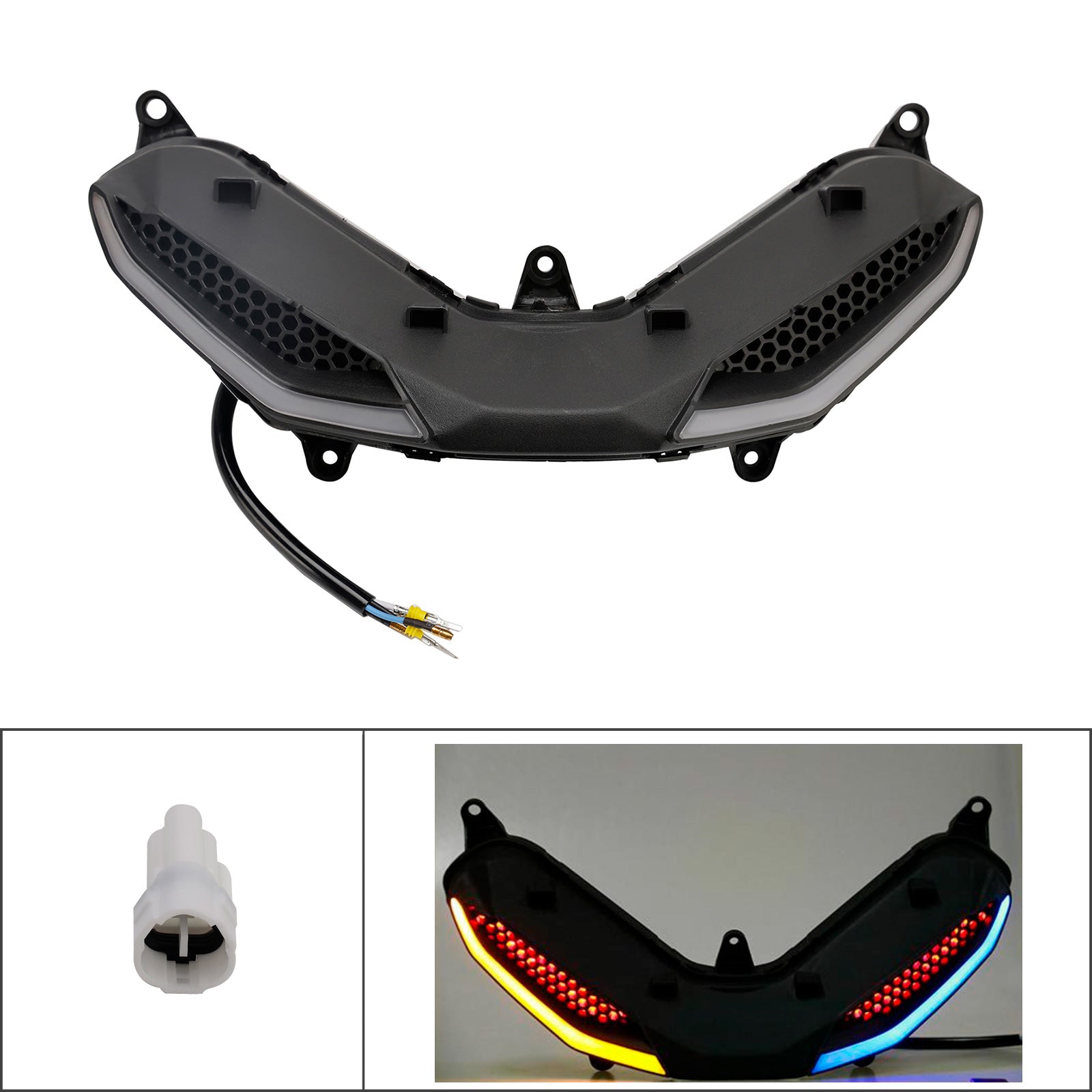 Le migliori offerte per Faro anteriore griglia faro LED protezione segnale luminoso per Yamaha Y15Zr