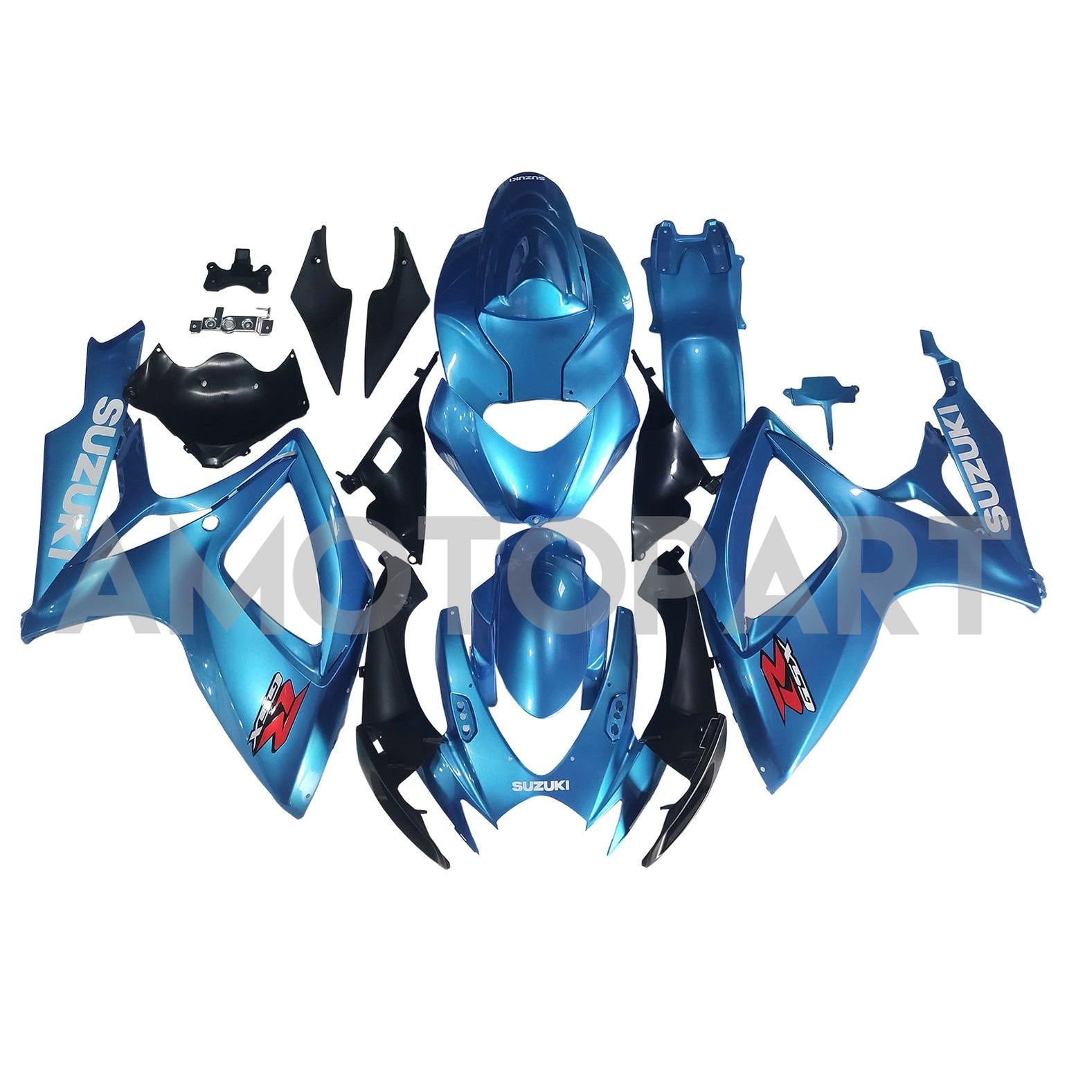 Amotopart 2006-2007 Suzuki GSXR 600/750 Glossy Blue Fairing Kit