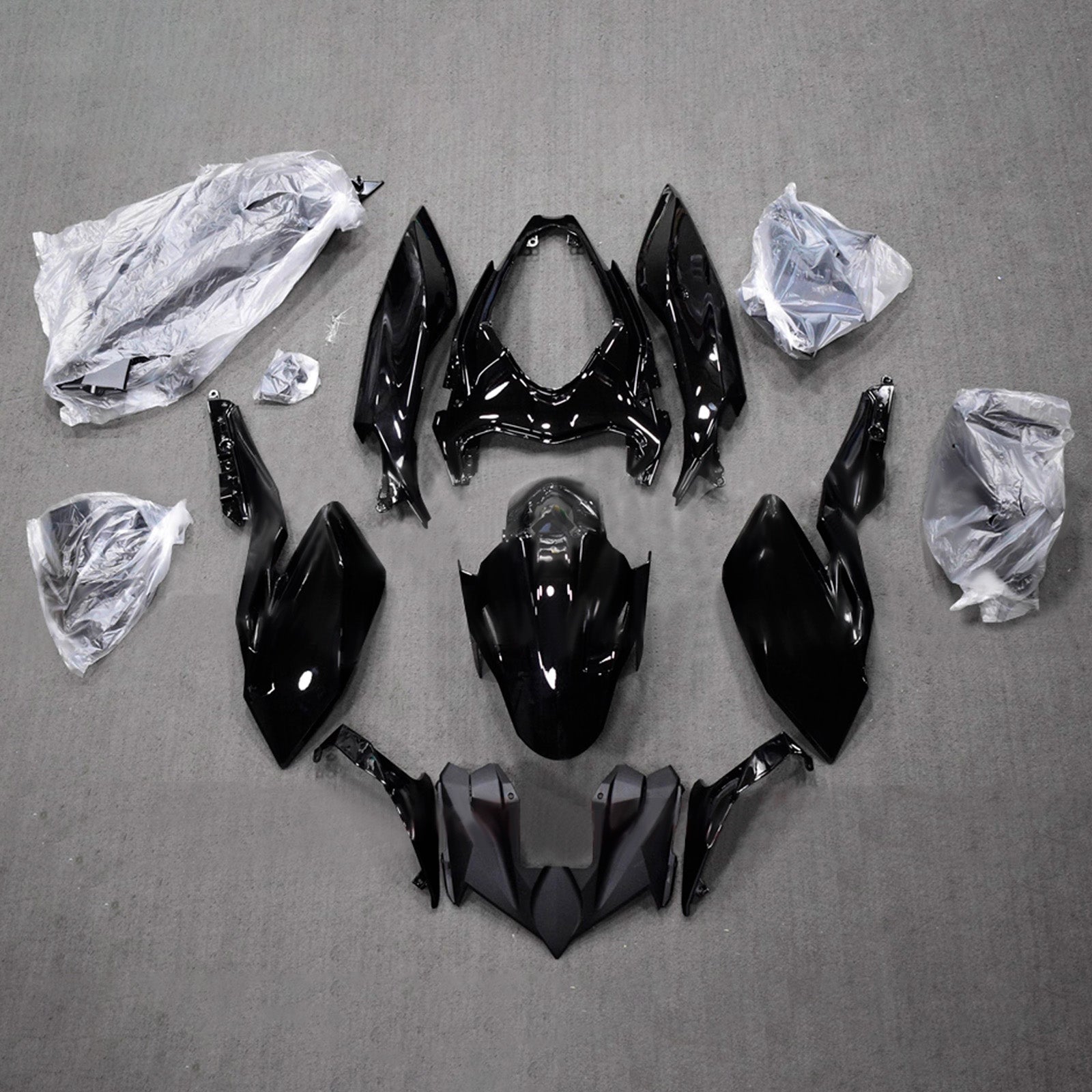 Amotopart 2018-2024 Kawasaki Z400 Black Fairing Kit