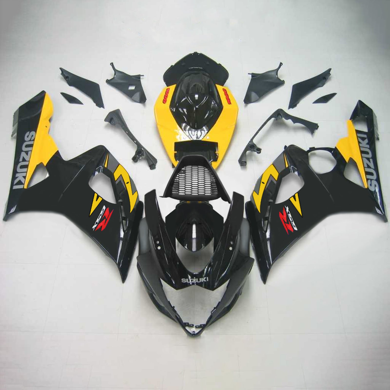 Amotopart 2005-2006 Suzuki GSXR1000 Fairing Black&Yellow Kit