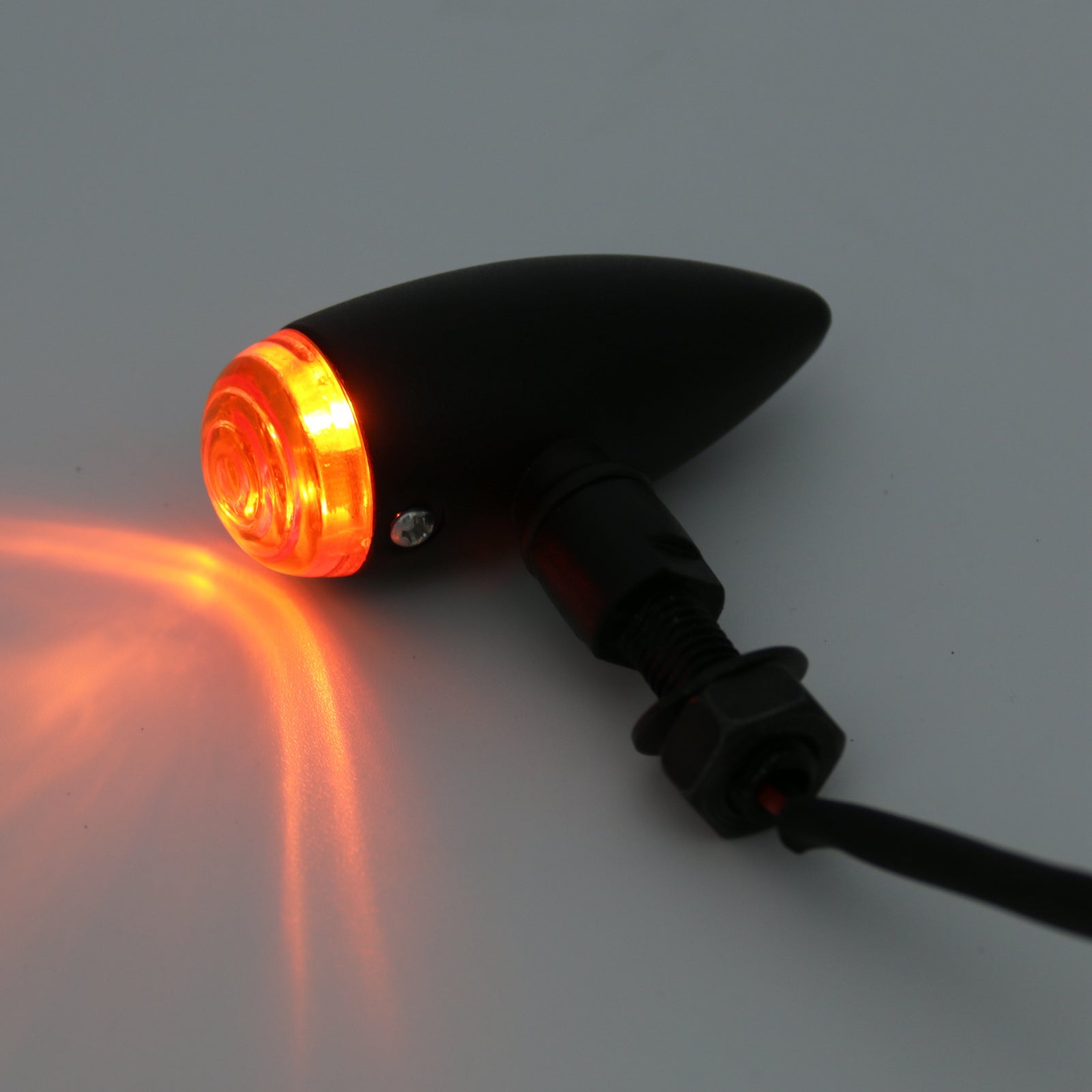 Harley Motorcycle Custom Bike Cruiser Bobber Chopper Bullet Turn Signal Light Fit Black