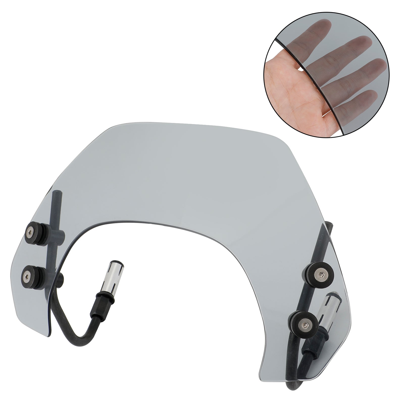 Kort motorcykel forrude forrude pasform til Vespa Sprint 150 2016-2021 Generisk