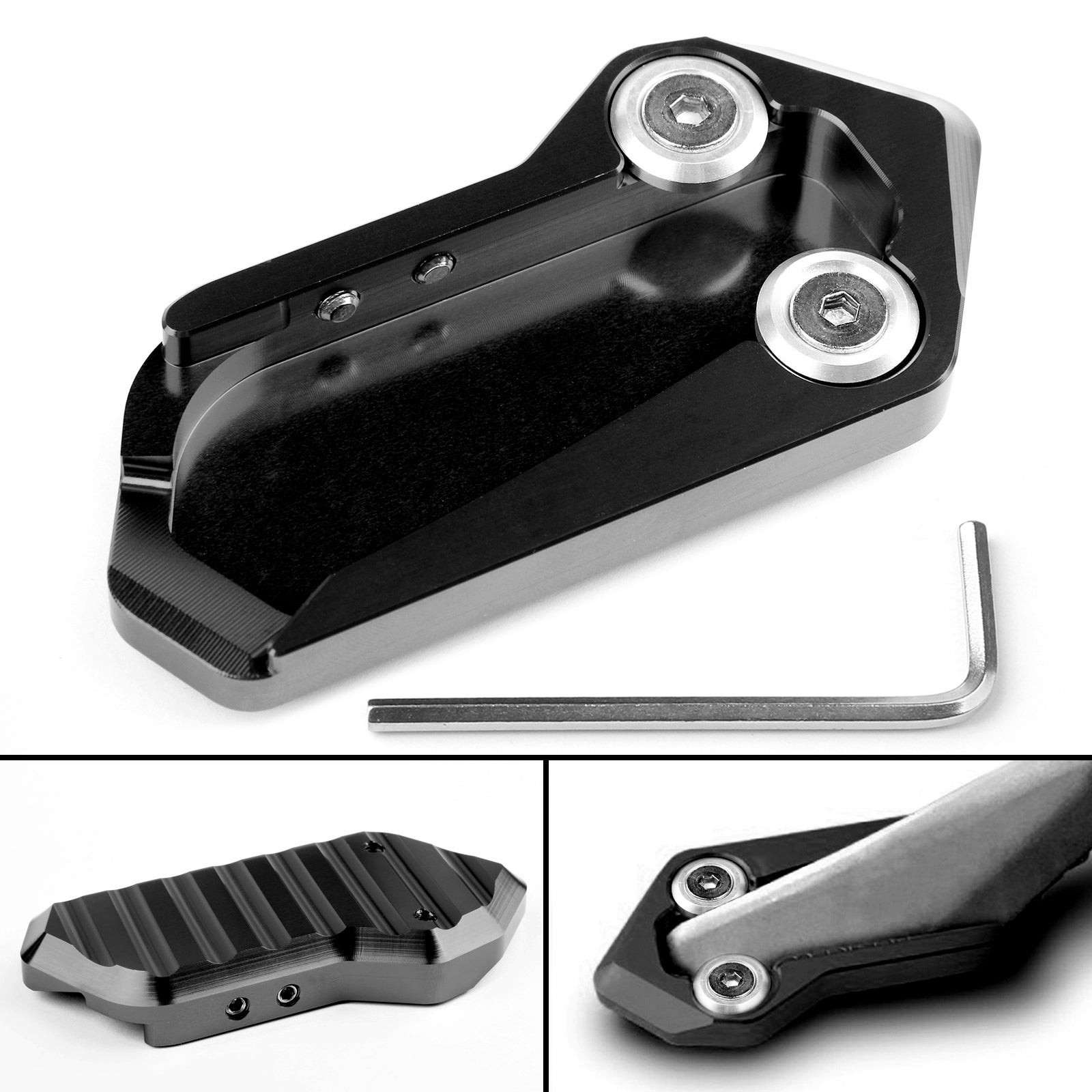 CNC Kickstand Side Stand Extension Plate Pad Fit For Kymco AK550 2017-2018