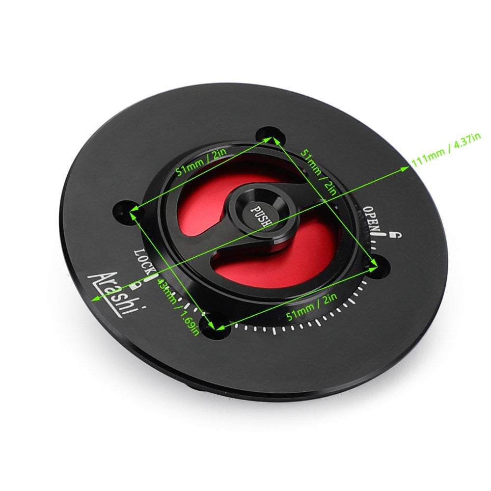 Tappo serbatoio carburante senza chiave per Kawasaki Ninja 400 EX 400 G 2018-2019