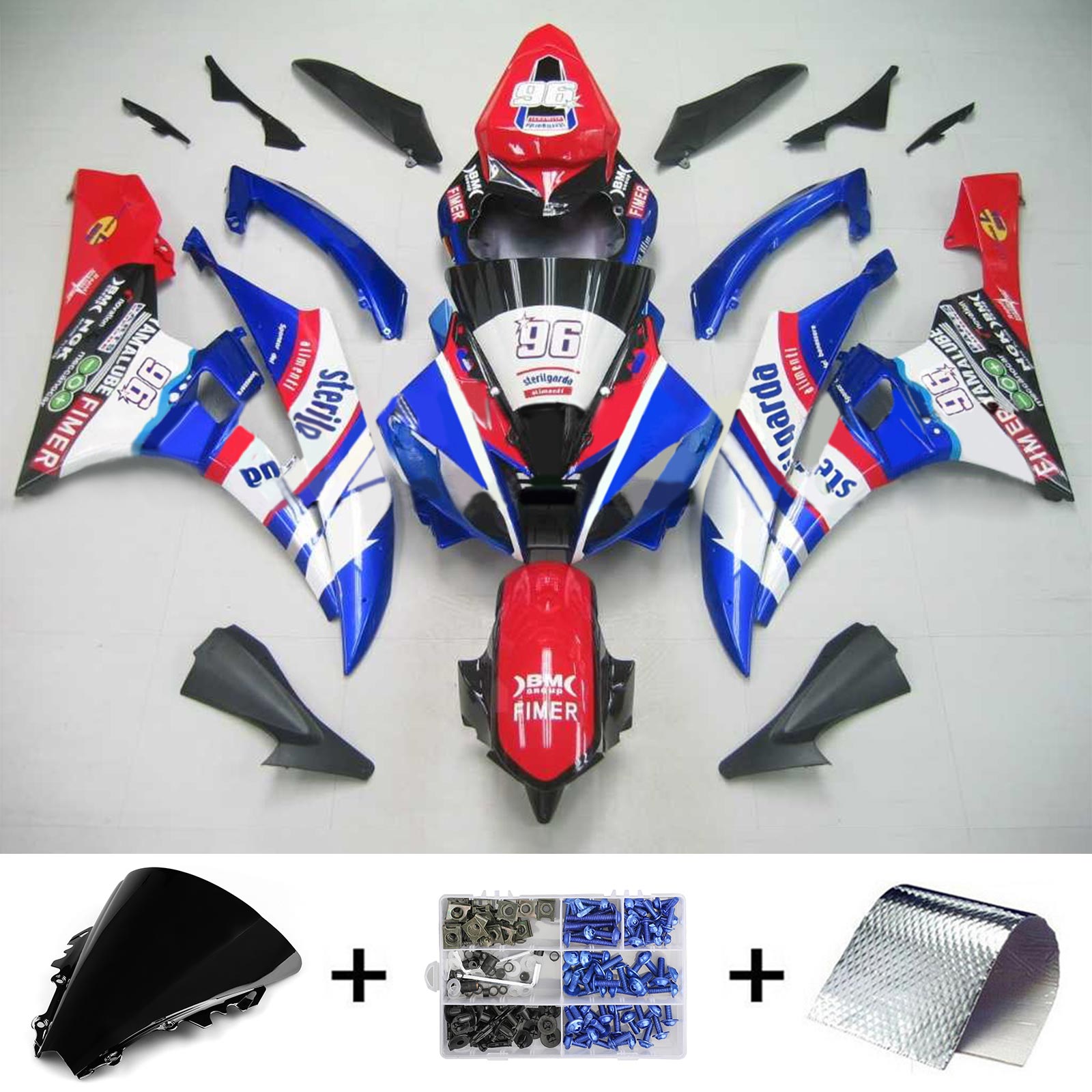 Einspritzverkleidungssatz Karosserie Kunststoff ABS passend für Yamaha YZF 600 R6 2006-2007