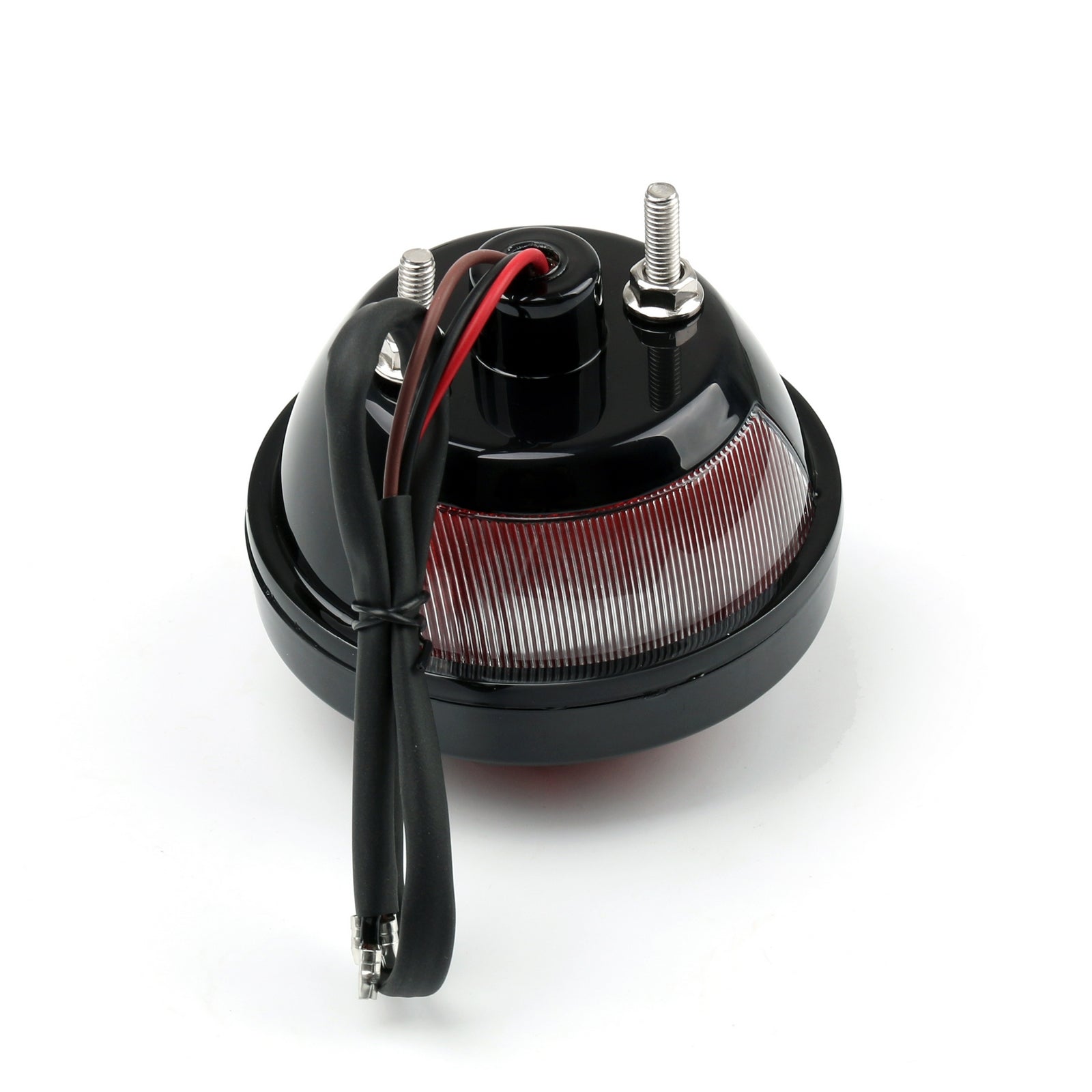 Runde Motorrad -Schwanzbremslicht für Bobber Chopper Ratte Custom Black Schwarz