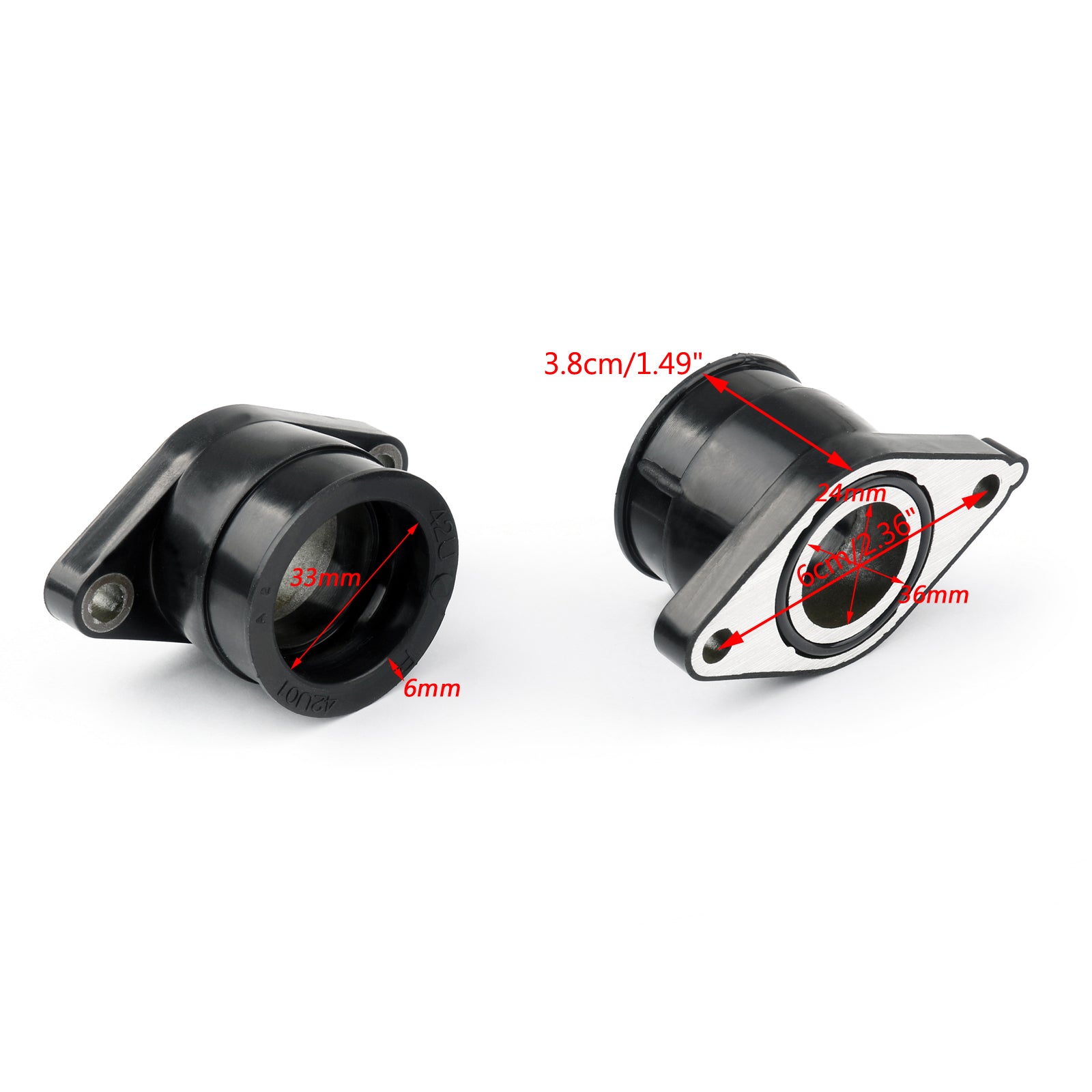 86-87 Yamaha TT350 & 85-00 Yamaha XT350 Vergaser Ansaugkrümmer Stiefel 42U-13596-01-00 55V-13586-01-00