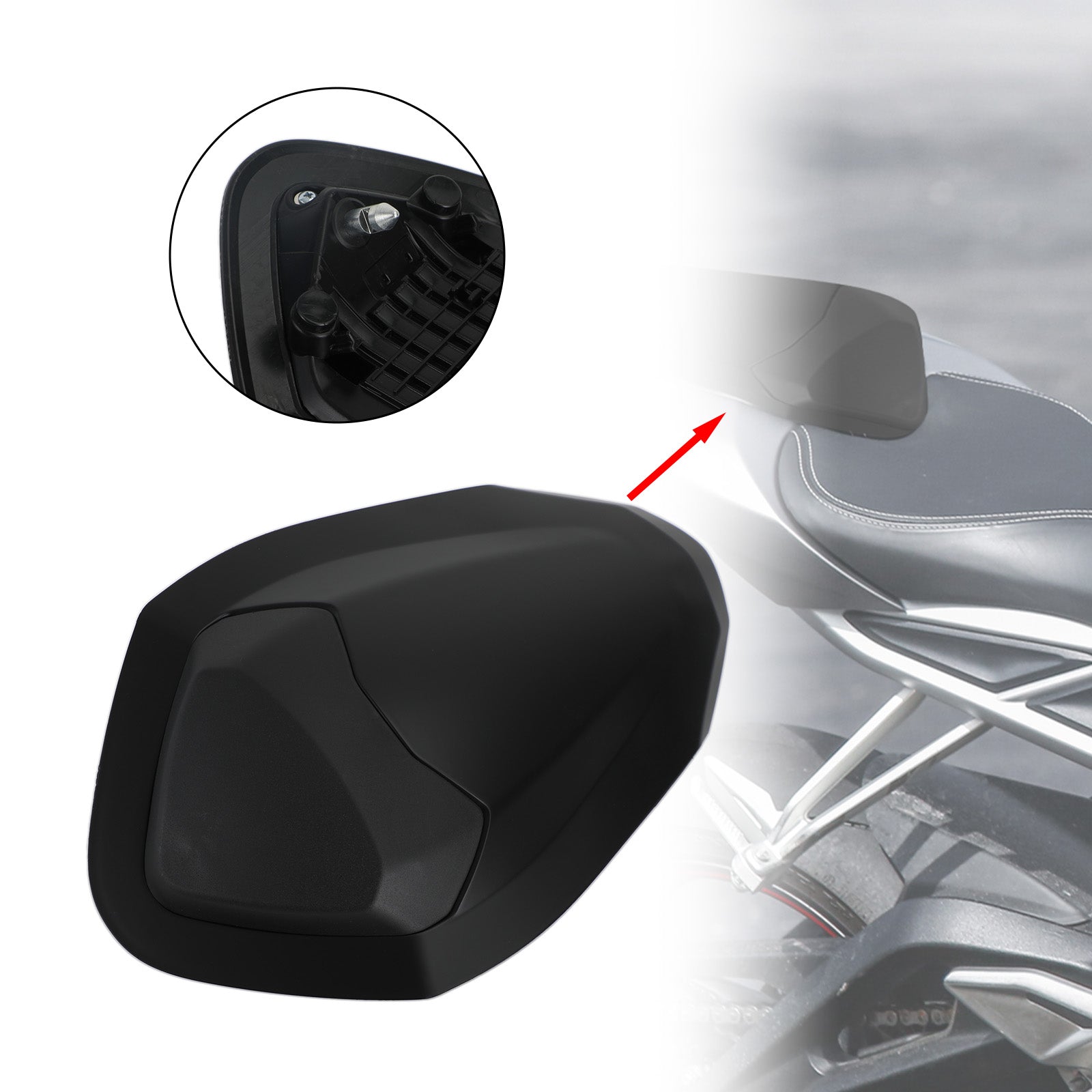 Bagerste sæde-sæde-koblingsdæksel til Street Triple Rs 765 2017-2019 Generisk