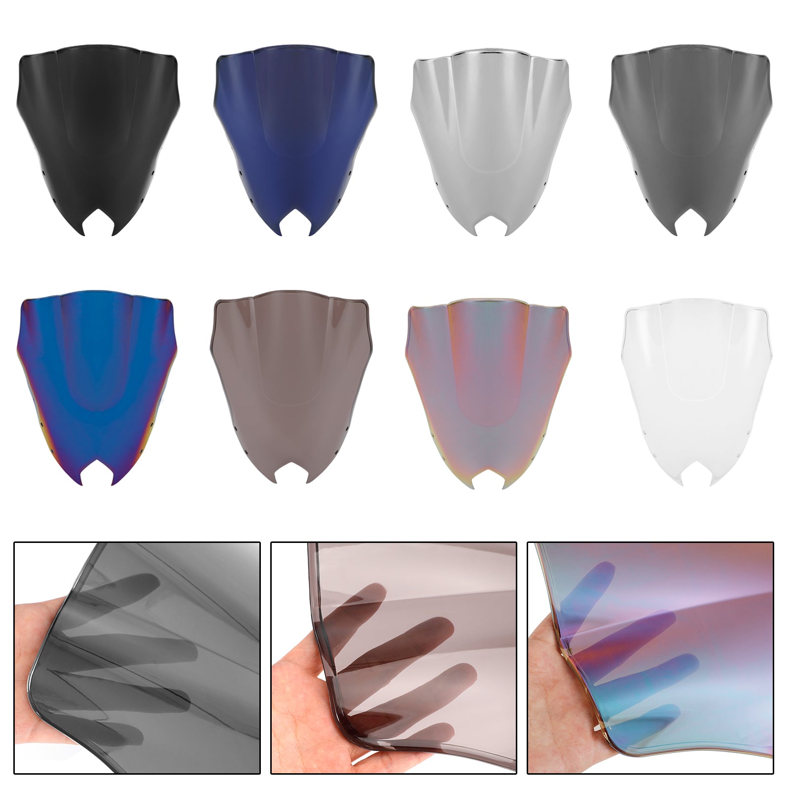 Le pare-brise de moto ABS Ajustement pour Yamaha FZ6R FZ-6R FZS600 2009-2015