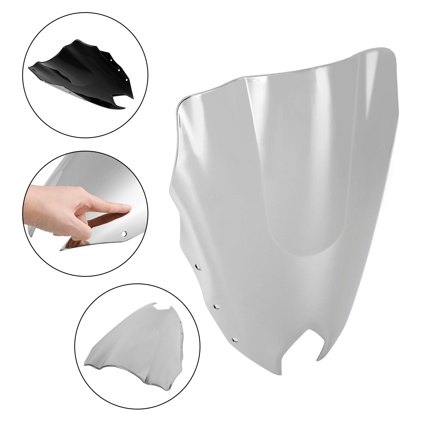 Le pare-brise de moto ABS Ajustement pour Yamaha FZ6R FZ-6R FZS600 2009-2015