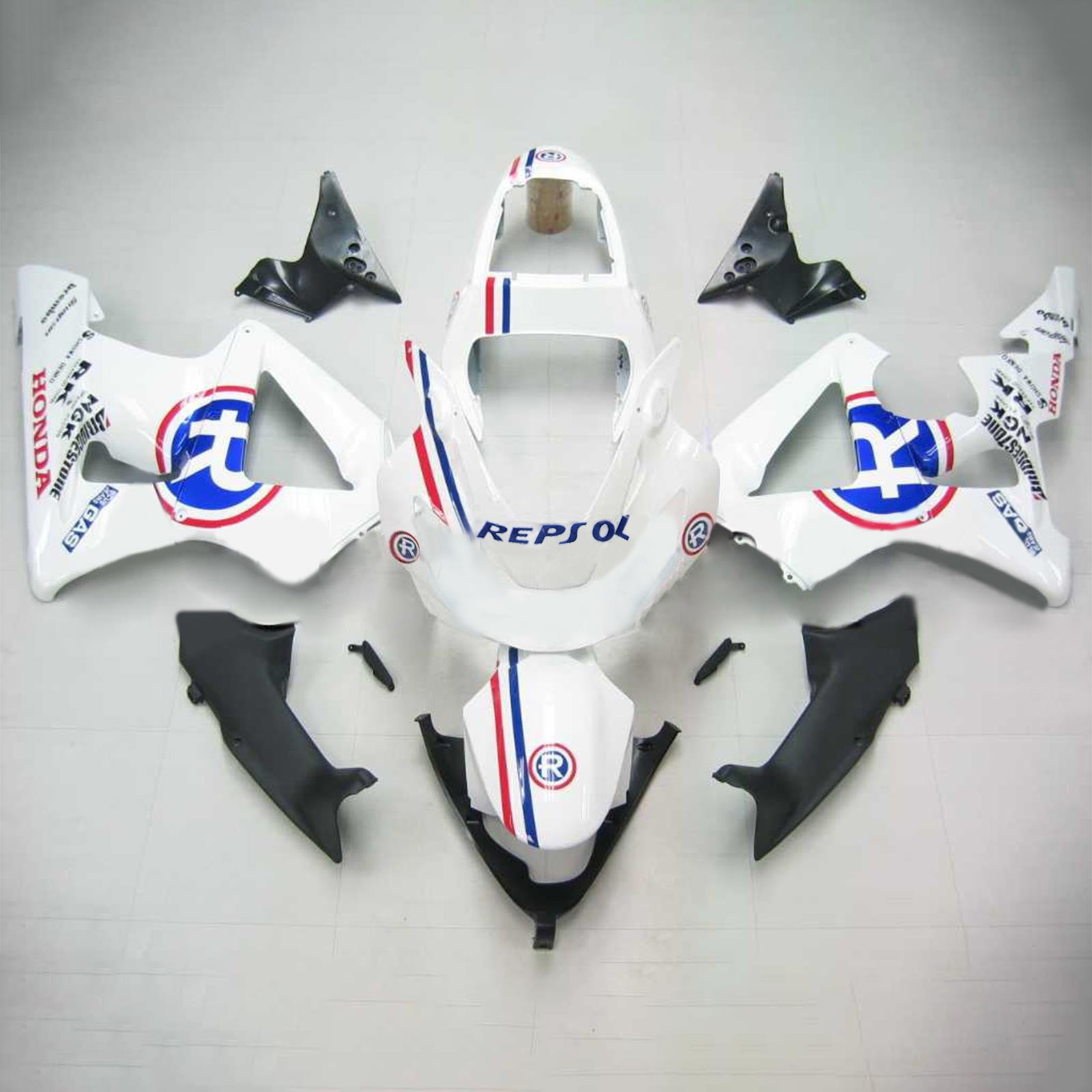 Amotopart 2000-2001 Honda CBR929RR Fairing White Repjol Kit