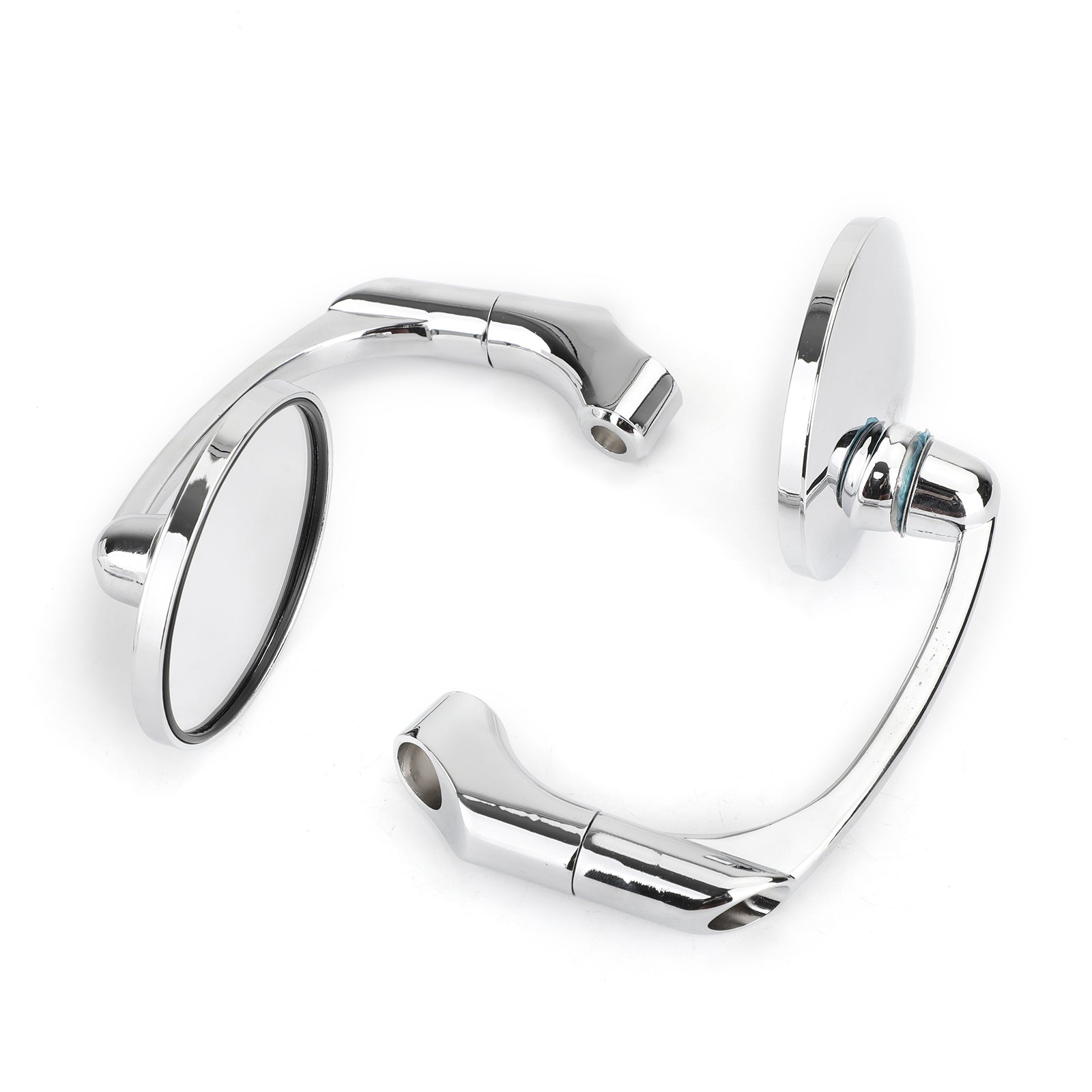 Paar M8 M10 retro L-bar ronde spiegels voor café racer Bobber aangepaste motorfiets generiek