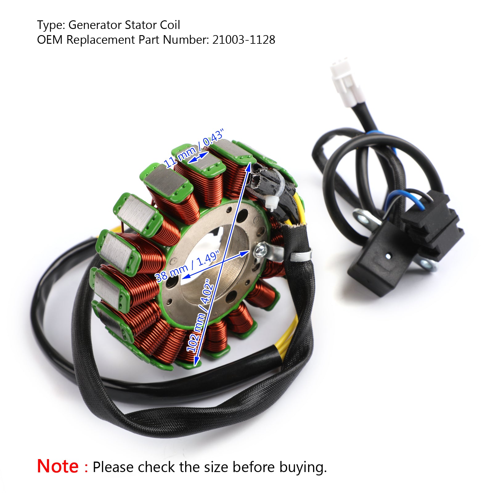 1986-1987 Kawasaki KLF300 Bayou 300 2WD Magneto Generator Motor Stator Bobina