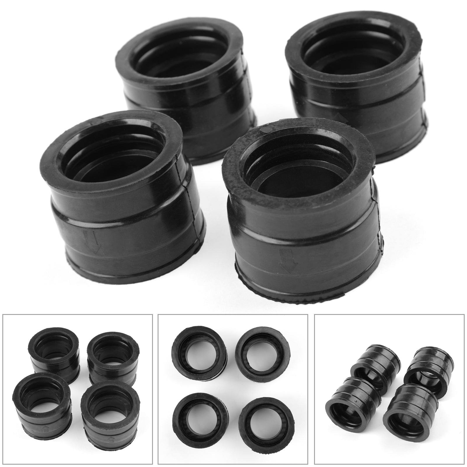 4pcs 1979-1982 Honda CB650 RC03 Carburetor Holder Intake Manifold Boot 16211-426-000