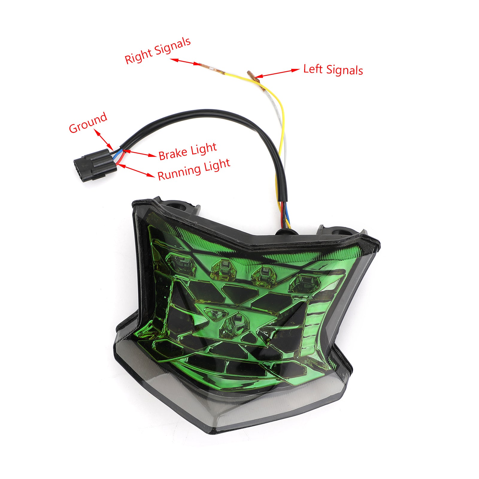 17-24 Kawasaki Z650 Ninja 650 Z900 Srebrne kierunkowskazy LED hamulca Tylne światło