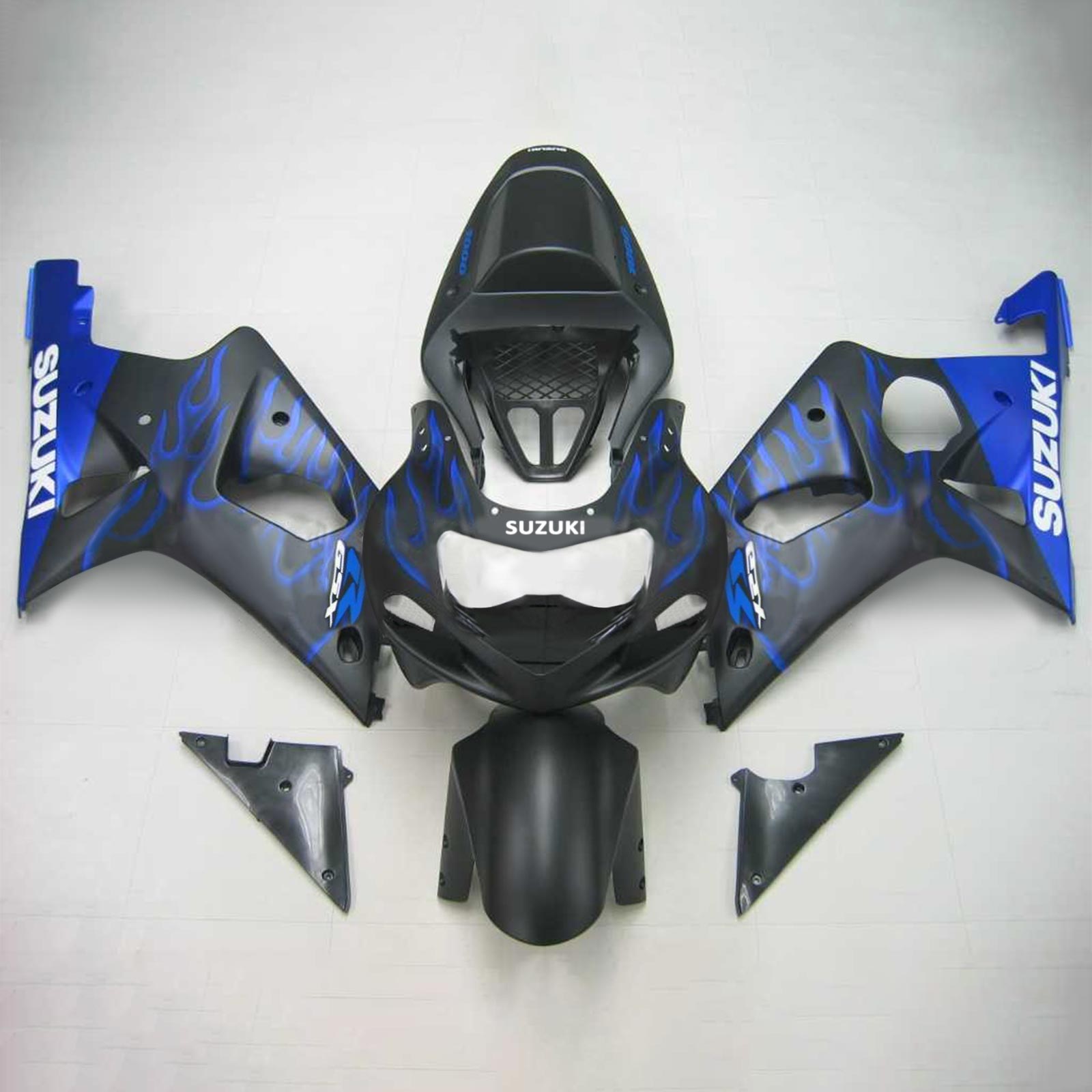 Amotopart Suzuki 2000-2002 GSXR1000 Black Blue Fairing Kit
