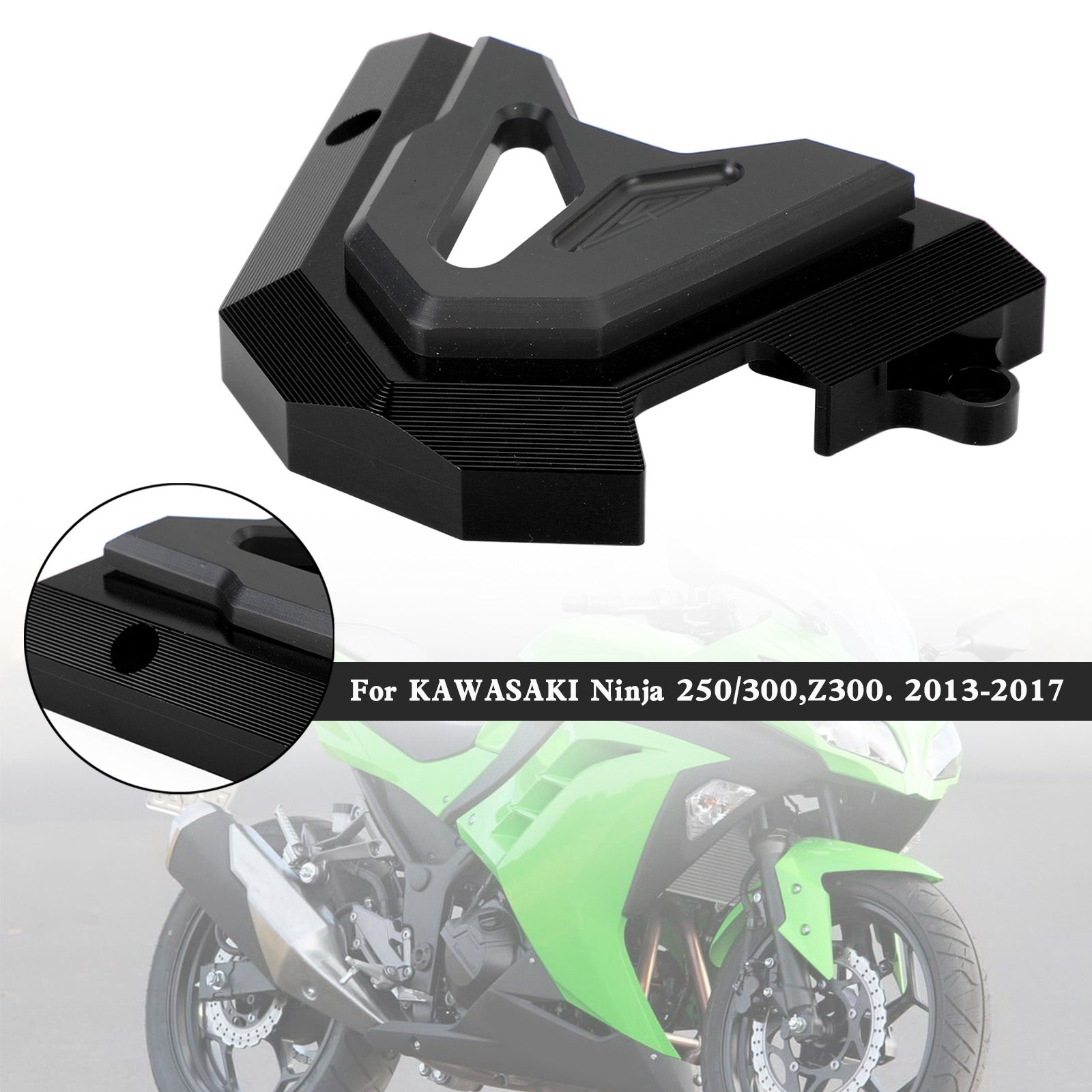 Front Sprocket Cover Chain Guard For KAWASAKI Ninja 250 300 Z300 2013-2017
