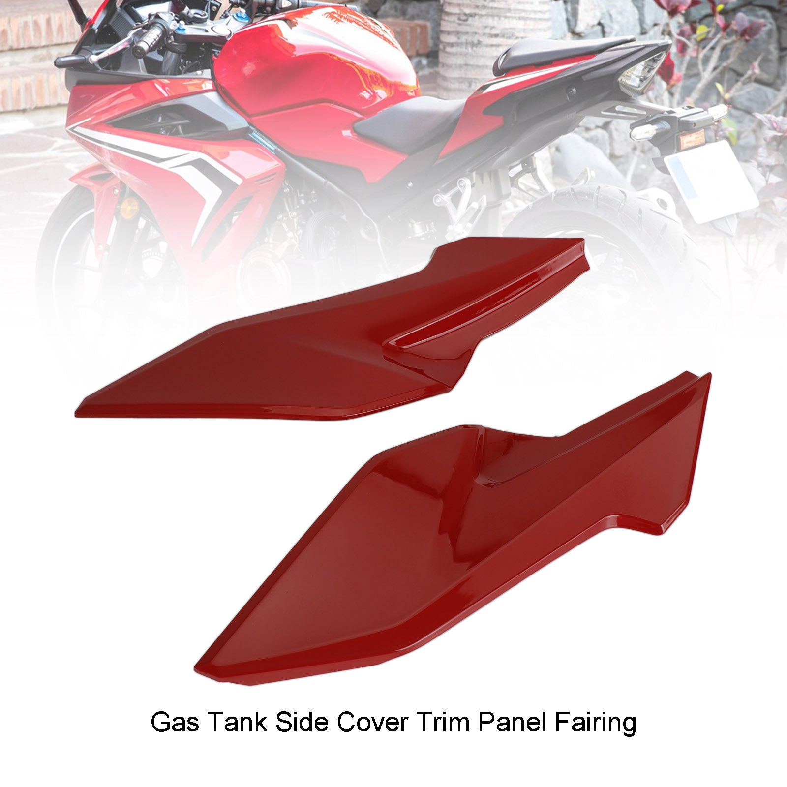 Gas Tank Side Cover Trim Panel Fairing til Honda CBR500R 2019-2021 Rød