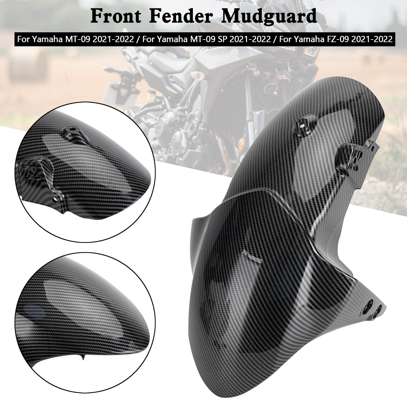 CARDINGO DE MUDA DEL FENDER Front para Yamaha MT-09/SP FZ-09 21-23 XSR900/GP 22-25