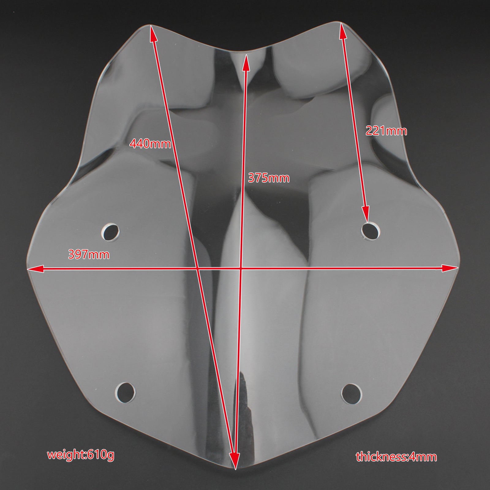 En pare-brise Ajustement pour BMW R1200GS ADV LC 2014-18 R1250GS AVENTION 2019 GÉNÉRIC