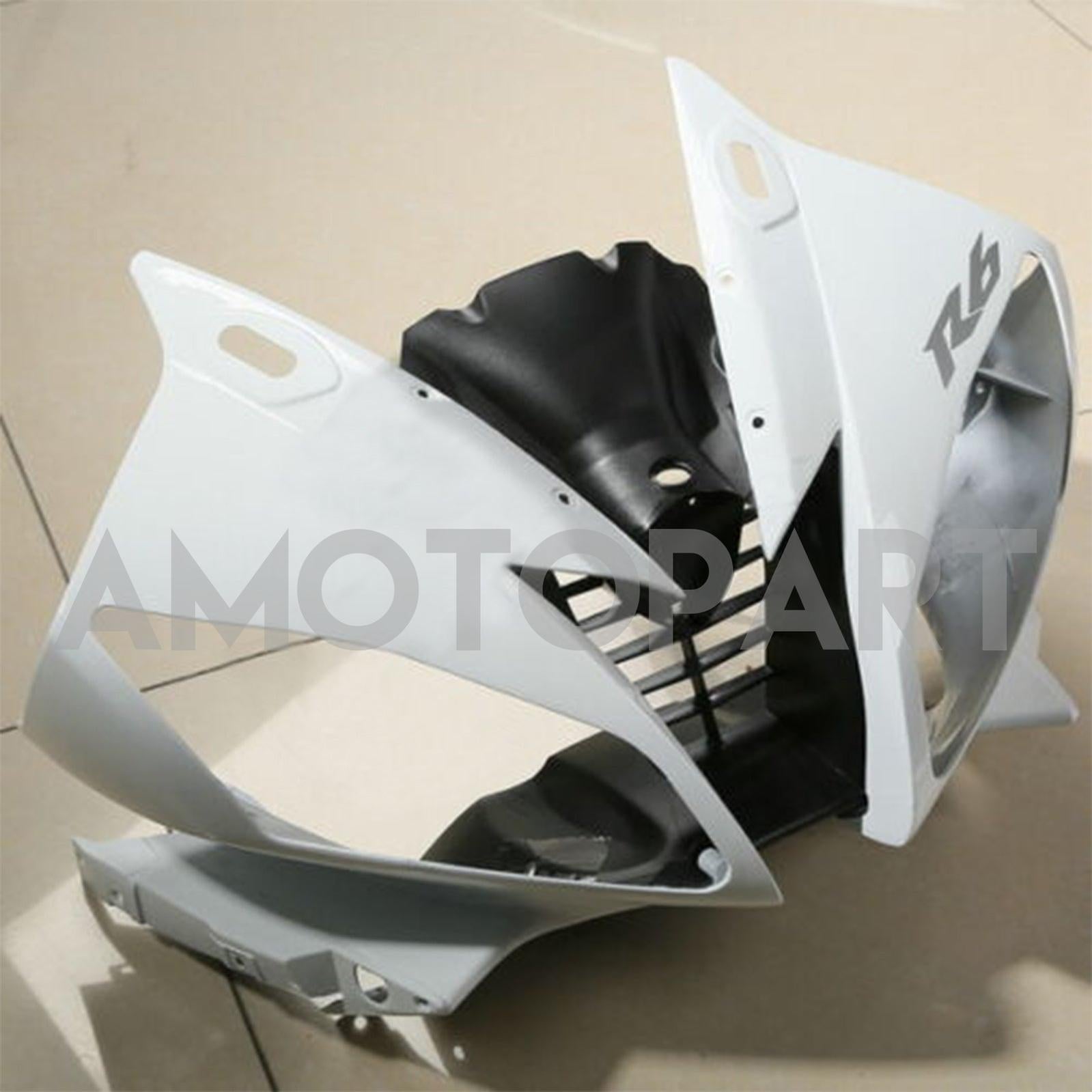 Amotopart 2006-2007 Yamaha YZF-R6 Rouge&Kit de carénage blanc