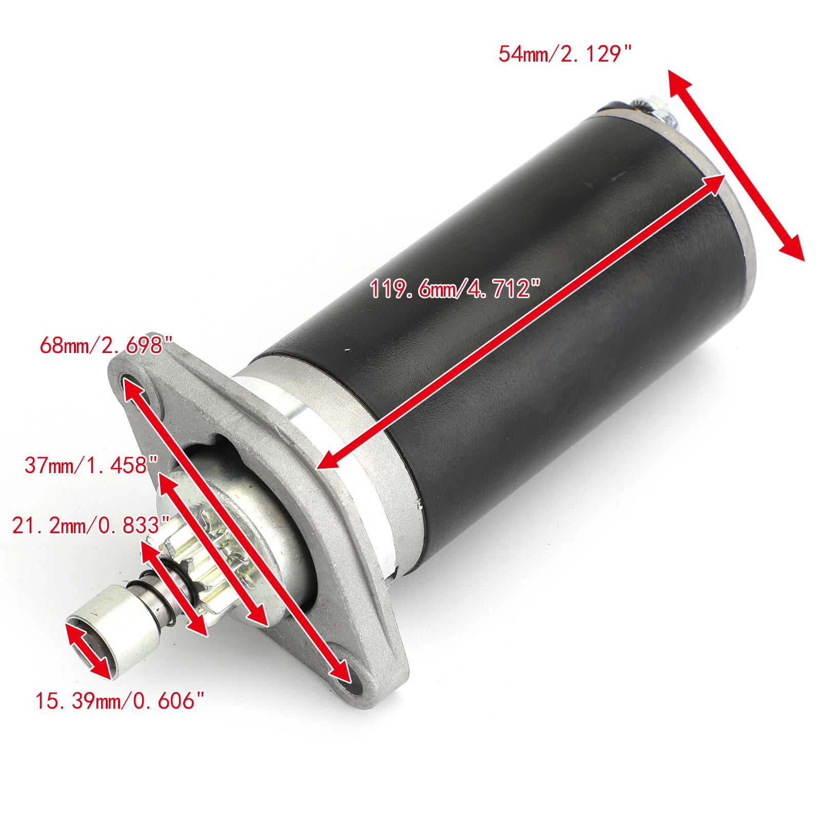 Starter Motor Fit for Yamaha Outboard Motors 9.9s 9.9L 9.9El 84-90 25MSH 91-10 15ESH 15ELH 91-97 Black