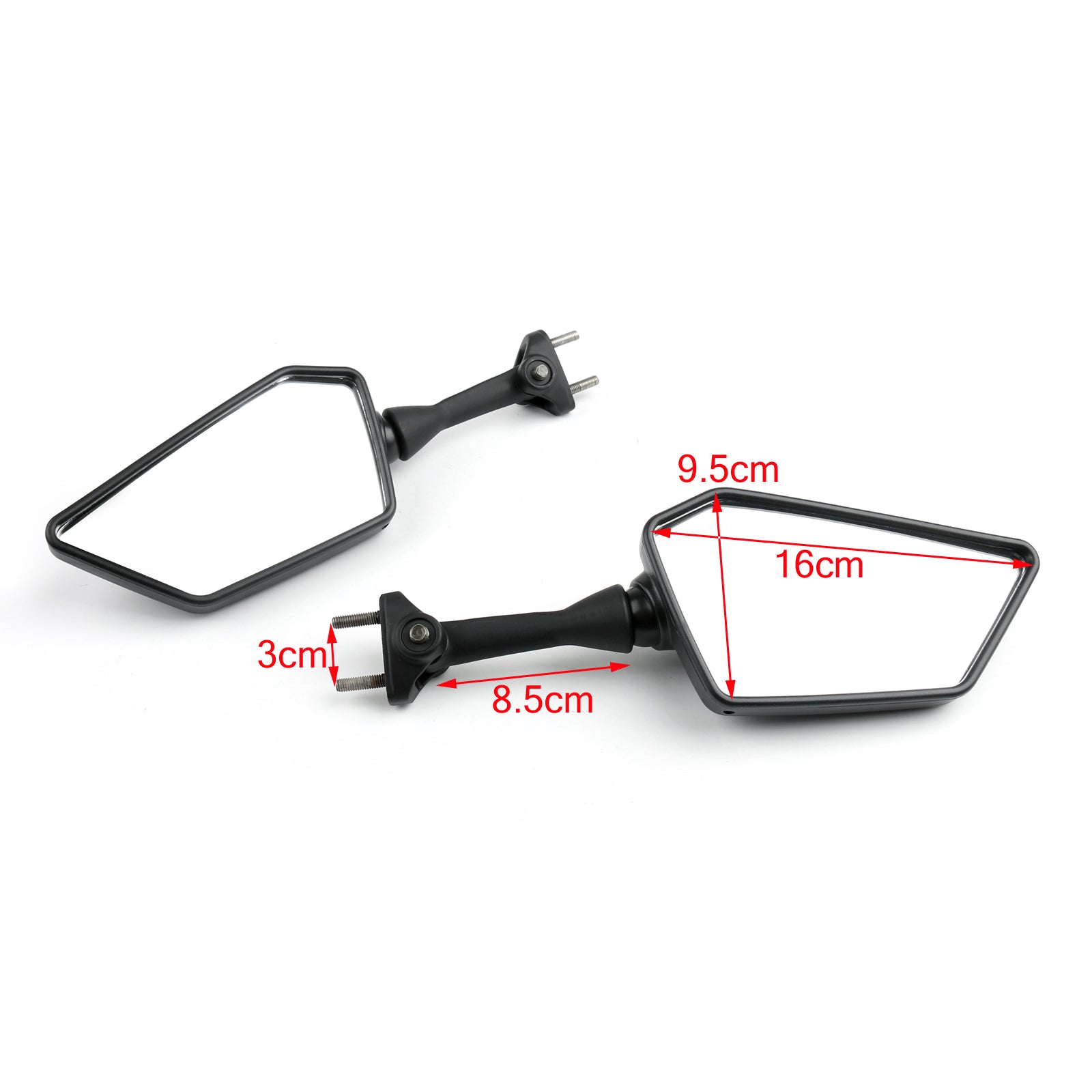 08-13 Kawasaki Ninja 250R EX250 Black Left Right Rear View Mirrors