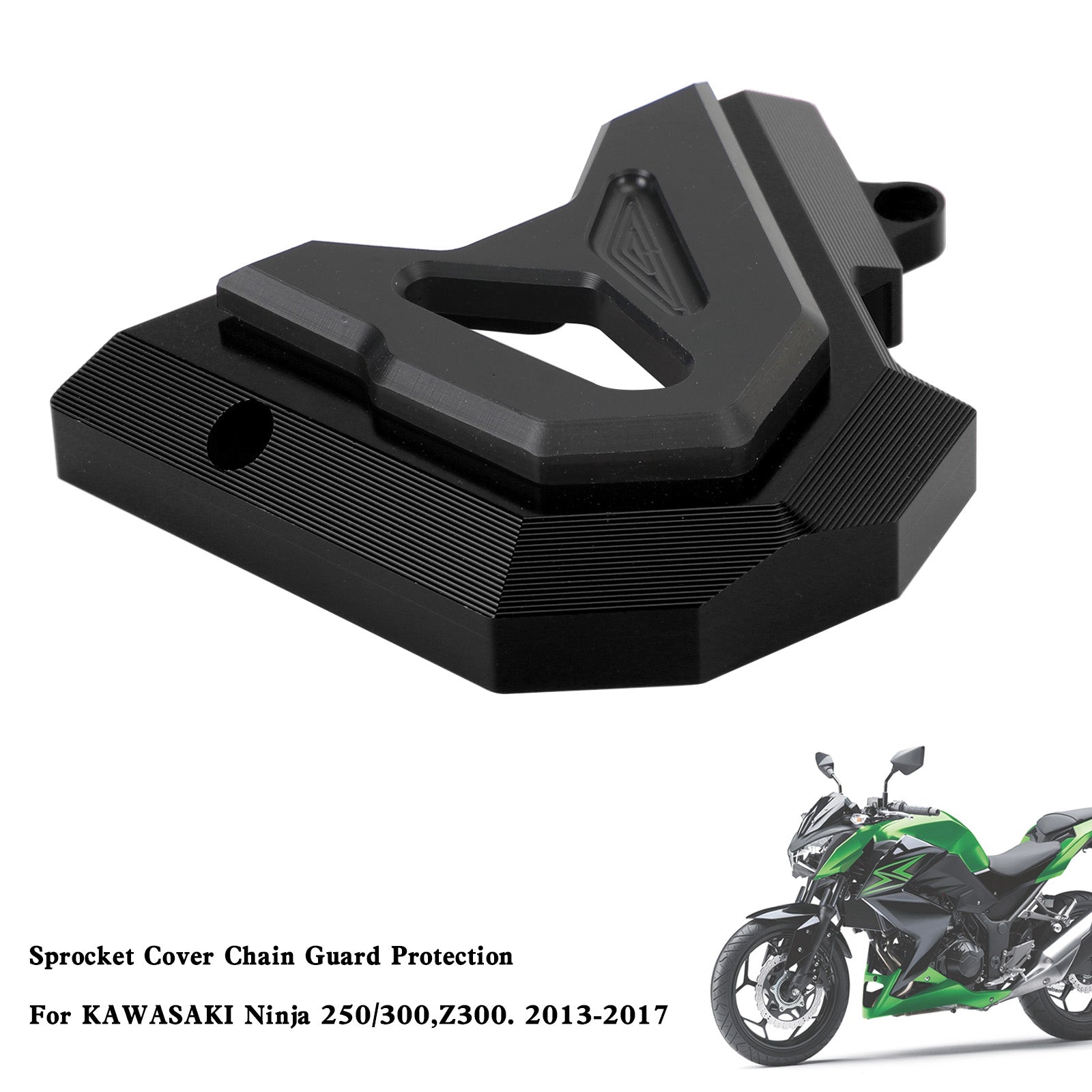 Front Sprocket Cover Chain Guard For KAWASAKI Ninja 250 300 Z300 2013-2017