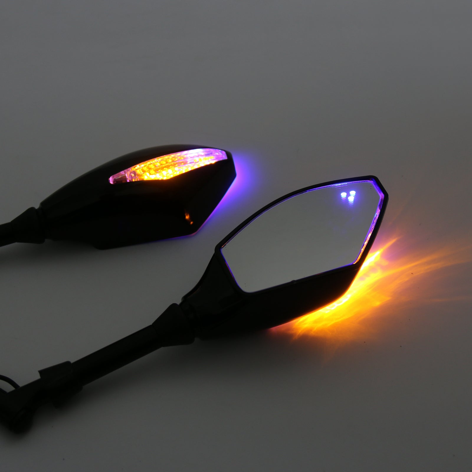 Połącz 10 mm motocykl skrętu Sygnał zintegrowany wskaźnik światło wsteczne luster