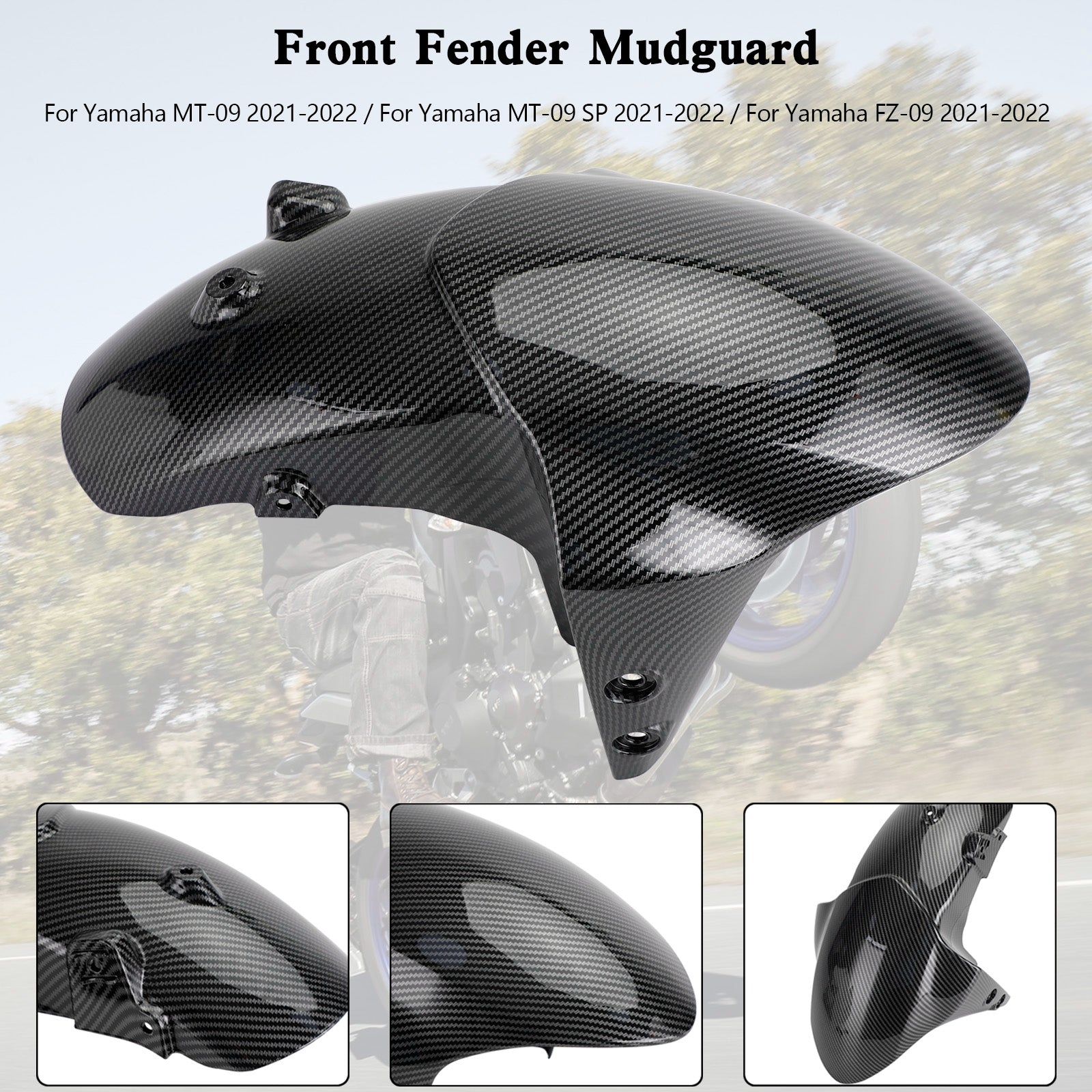 CARDINGO DE MUDA DEL FENDER Front para Yamaha MT-09/SP FZ-09 21-23 XSR900/GP 22-25