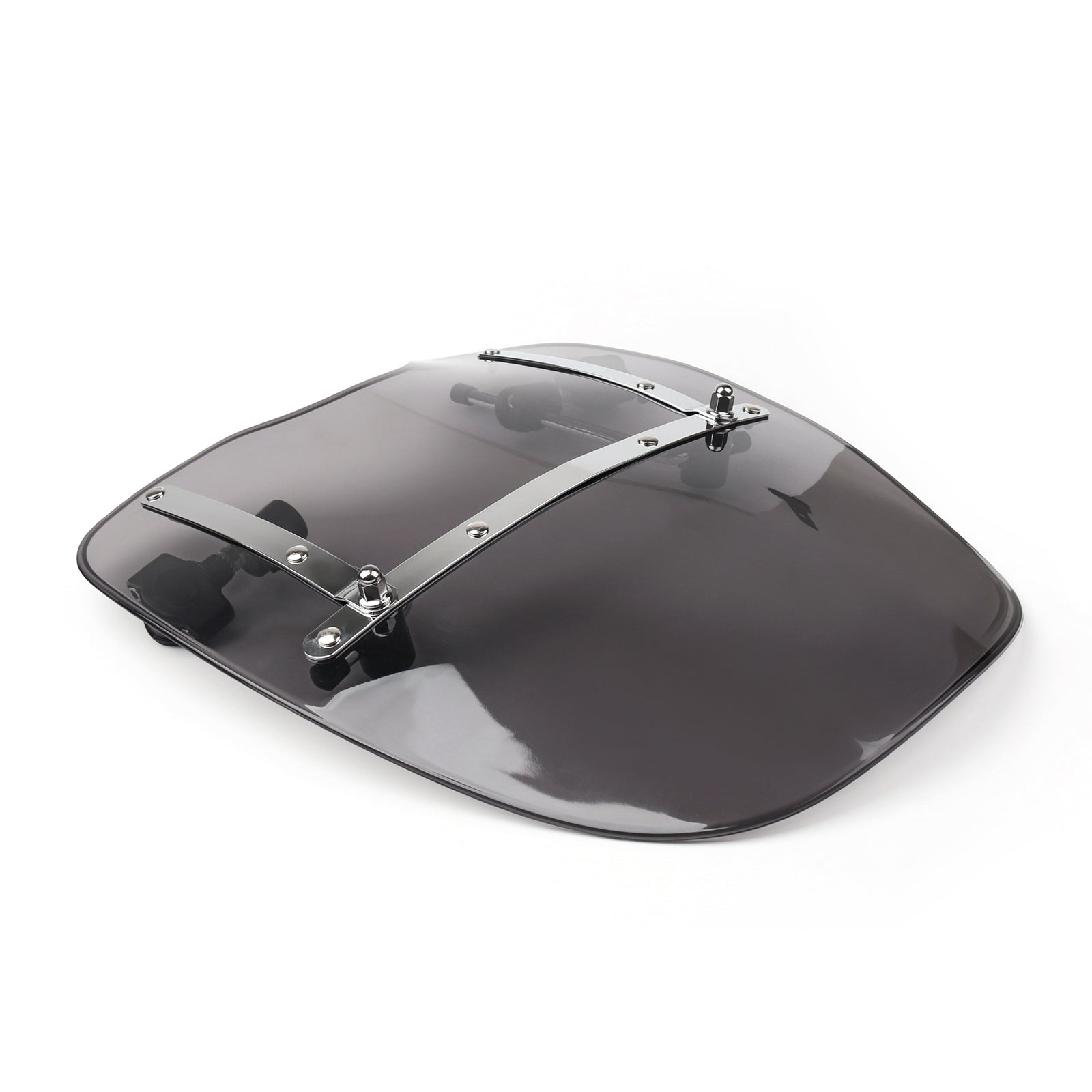 Parabrisas con hardware apto para Suzuki Honda Kawasaki Yamaha Cruisers y estándares gris
