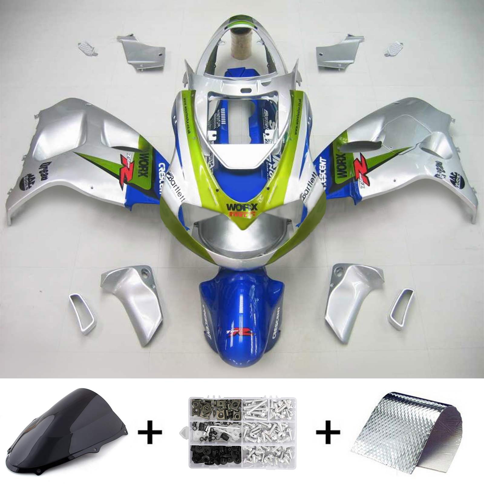 Amotopart 1998-2003 Suzuki TL1000R Fairing Multi-Color WORX Kit