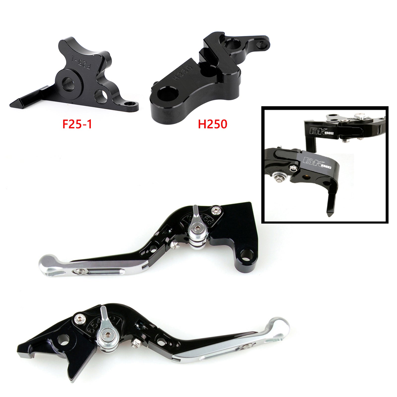 Palanca de freno de embrague ajustable para Honda CBR500R/CB500F 19-21 CBR300R 19-21 Genérico