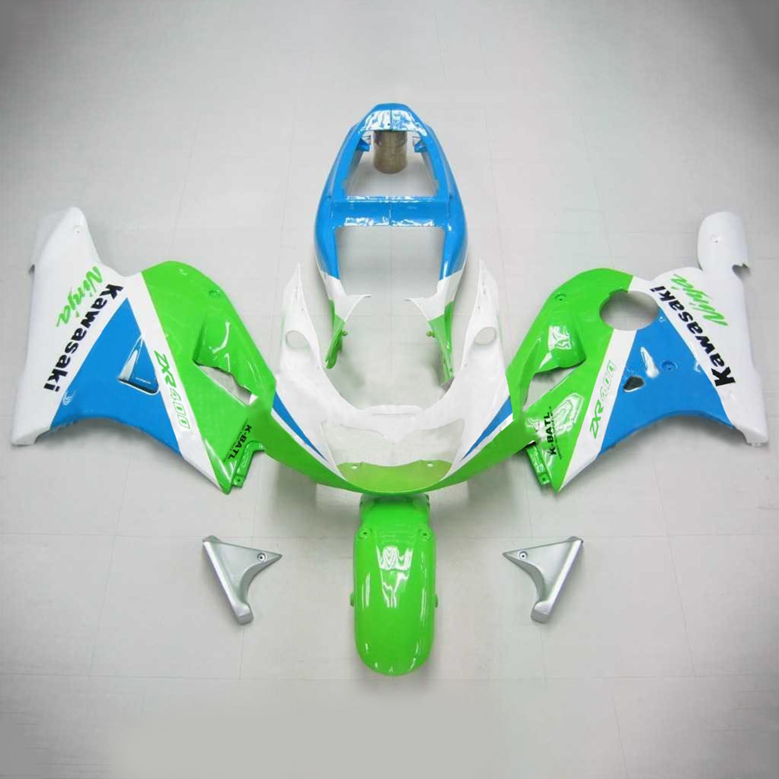 Amotopart Kawasaki ZXR400 1992-1996
Green White Fairing Kit