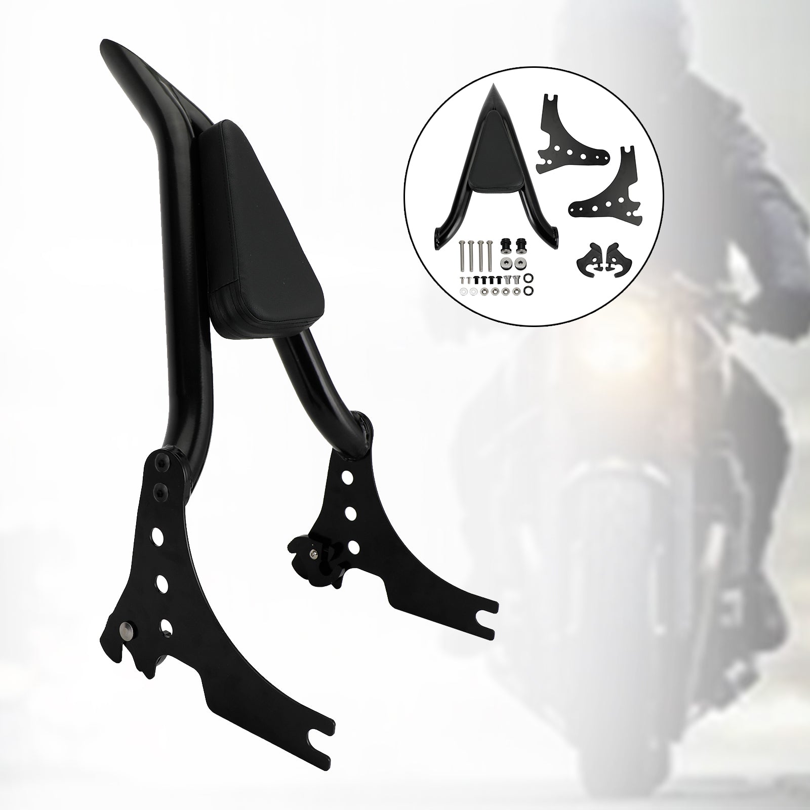 Respaldo del pasajero apto para Sportster XL883 C/R XL1200R XLH883 XLH1200 04-20