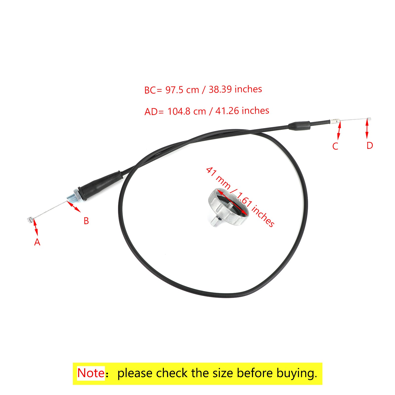 Câble de papillon Yamaha + Cap Fit pour Yamaha Blaster 200 YFS200 1988-2006