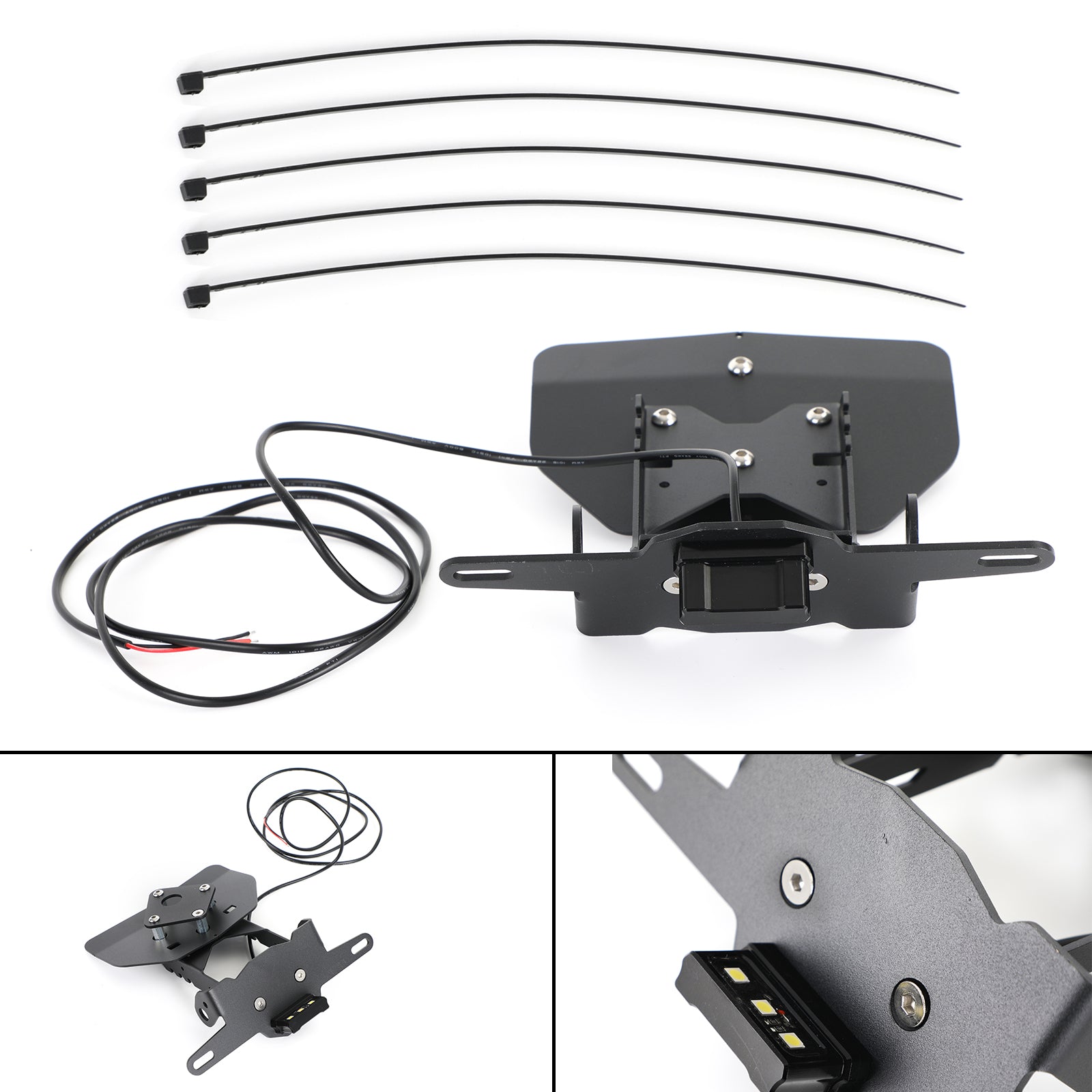 Licensplade Holder Frame Bracket Fit til Suzuki Katana GSX-S1000 2019-2021 Generisk