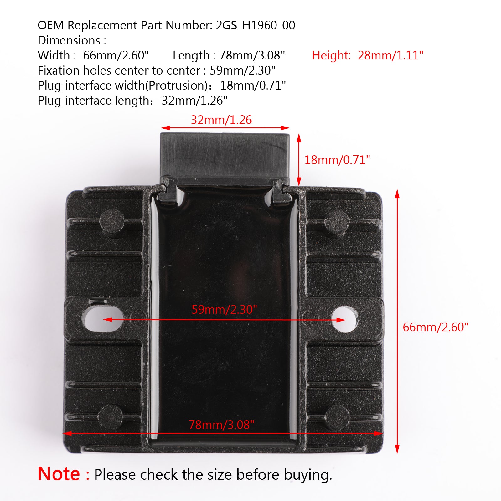 Nuovo raddrizzatore regolatore di tensione per Yamaha YS125 2017 FZ150 2016 2GS-H1960-00