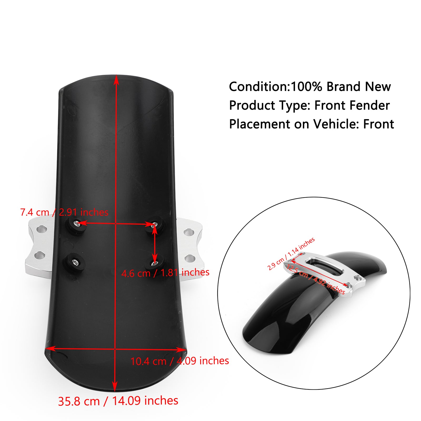 2016-2019 BMW R Nine T Scrambler Front Fender Mutguard Silber