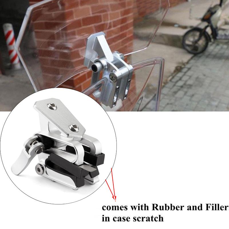 Honda Yamaha Suzuki Extensão de Brola Ajustável Defletor Black