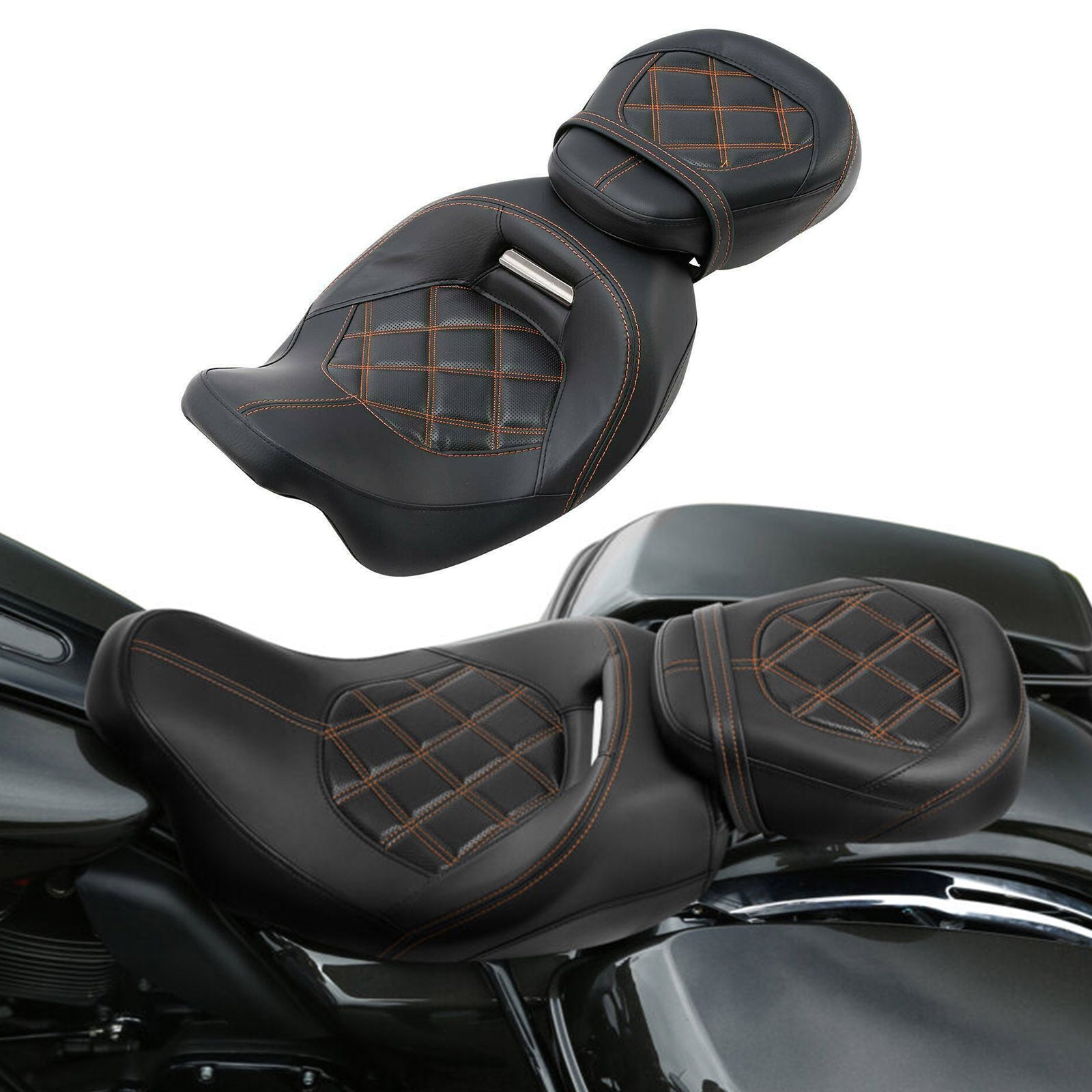 Harley Touring CVO Road Glide FLTR 2009-2021 Orange Harley řidič sedadla spolujezdce