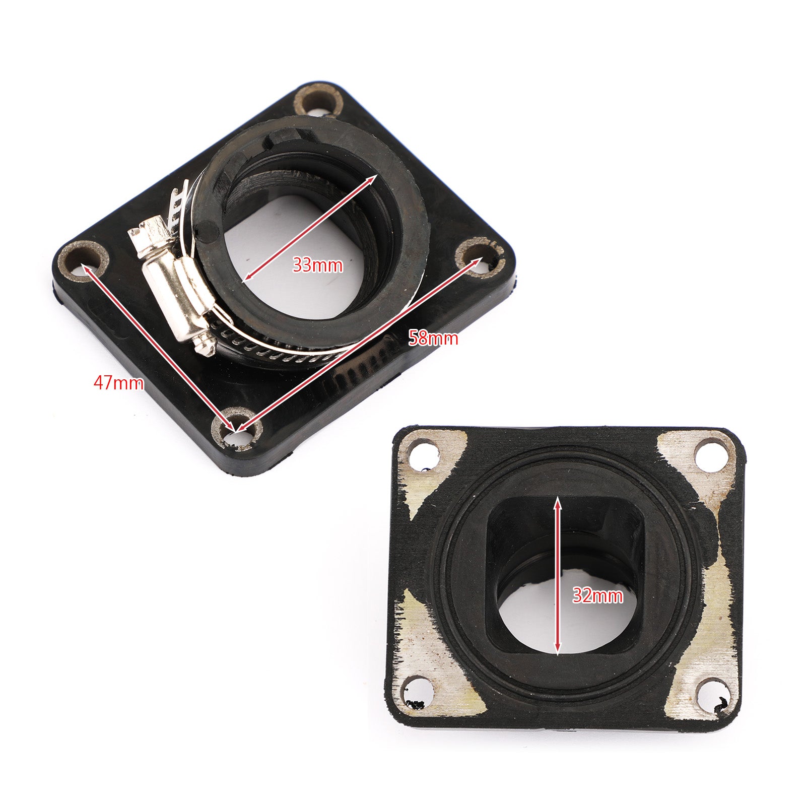 Yamaha 76-83 AG MX 100 DT 100 & Bride de soufflet de collecteur d'admission RT 100 90-00