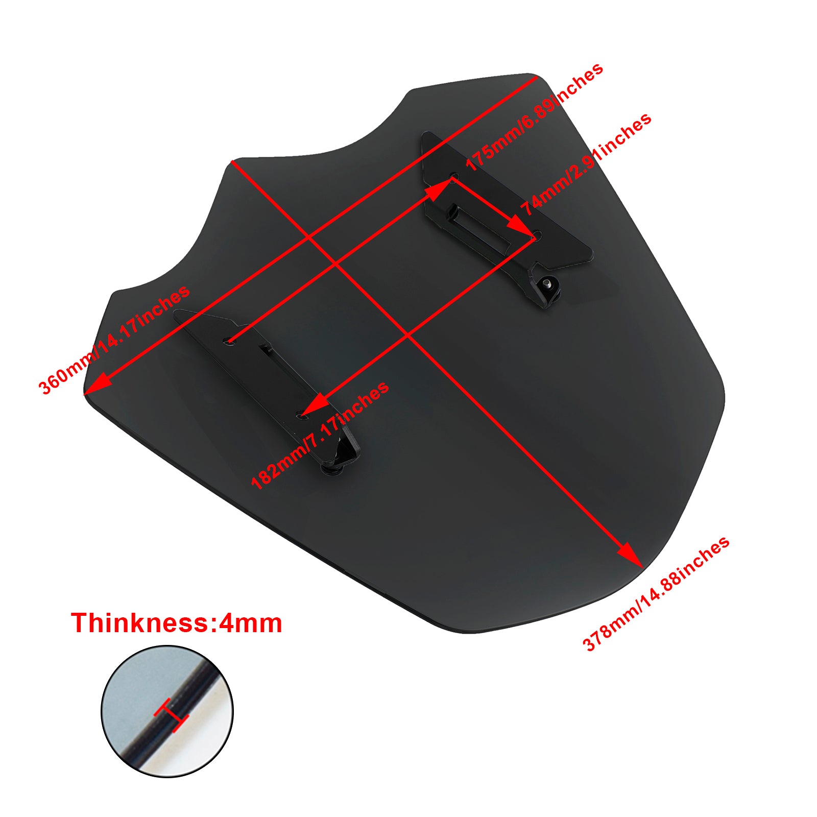 Parabrisas de parabrisas para el cohete Triumph 3r GT 2020-2024