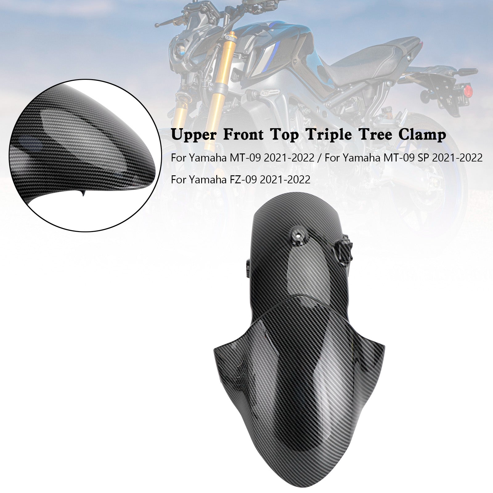 CARDINGO DE MUDA DEL FENDER Front para Yamaha MT-09/SP FZ-09 21-23 XSR900/GP 22-25